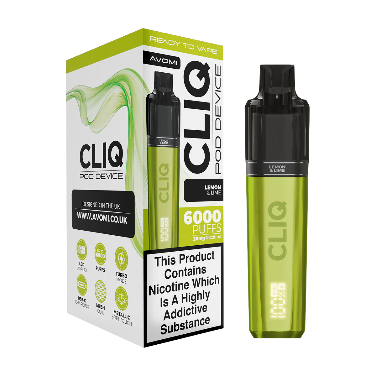 Avomi Cliq 6000 Puff Vape Kit - Image 4