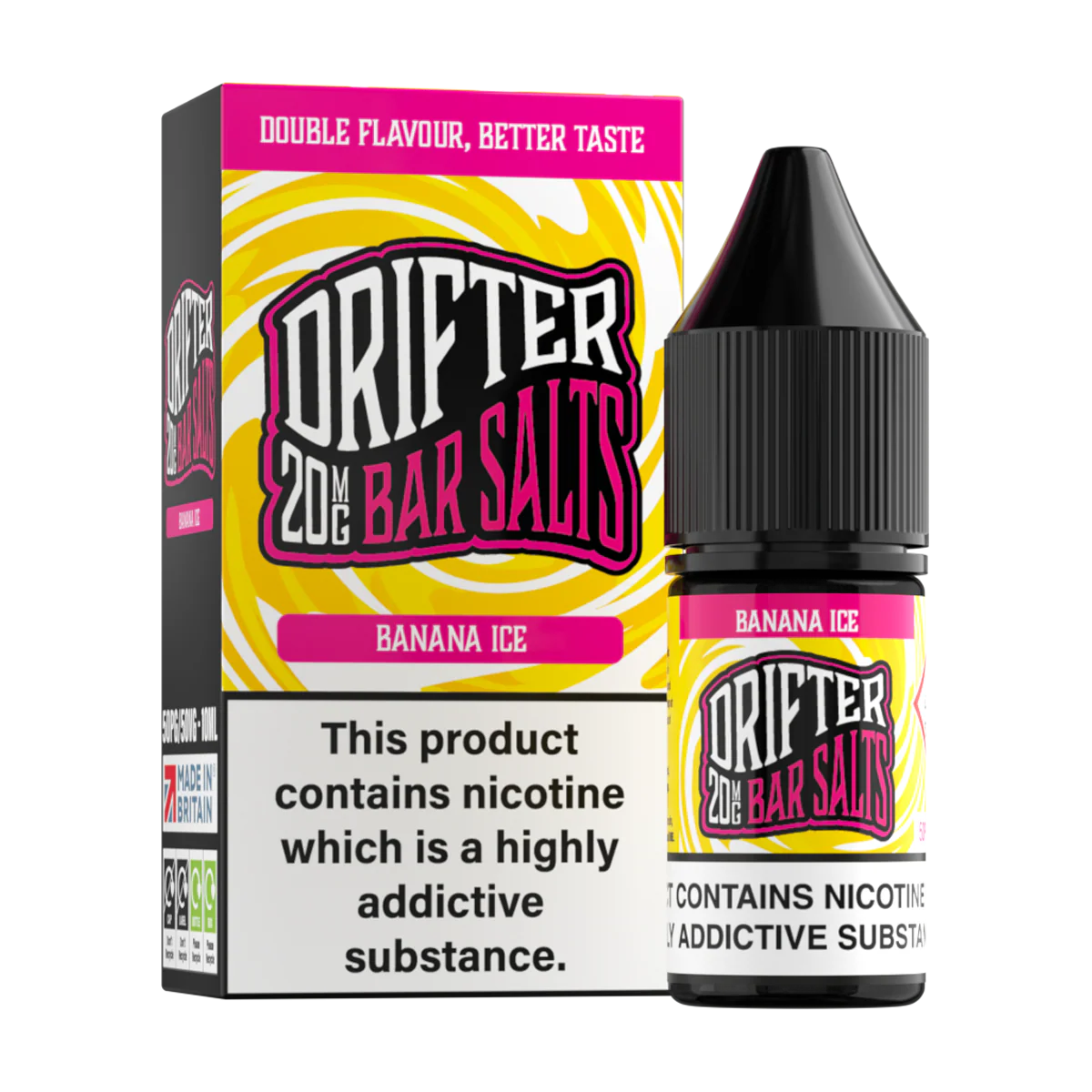 Banana Ice Nic Salt by Drifter Bar Salts 10ml - Image 2