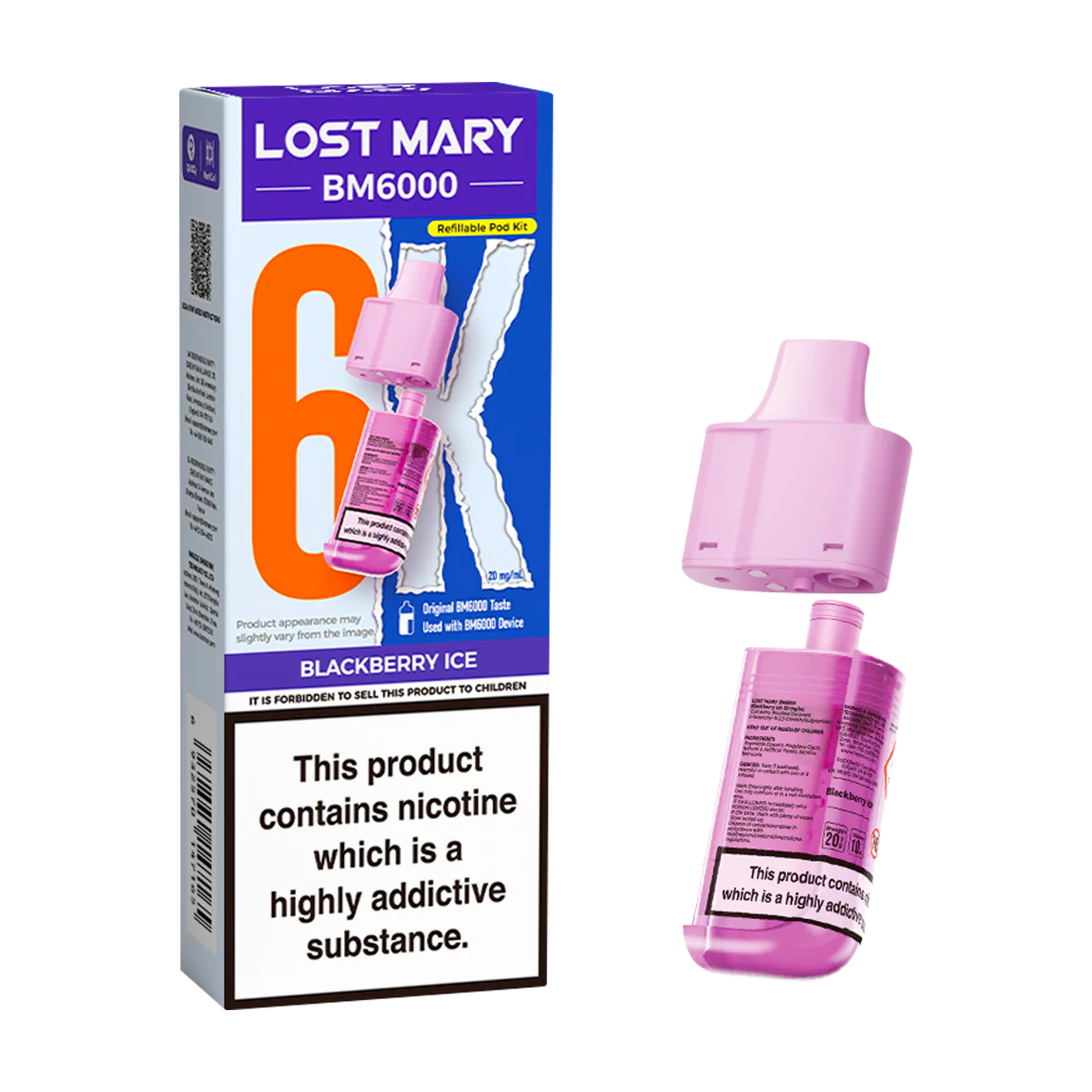 Blackberry Ice Lost Mary BM6000 Refill Pack