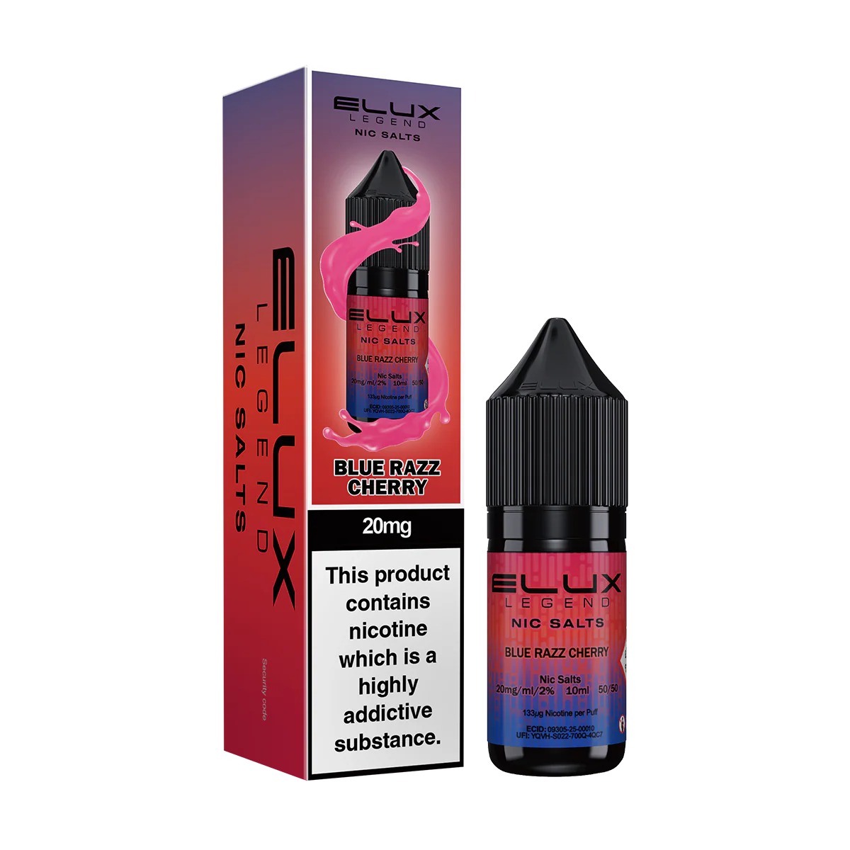 Blue Razz Cherry Nic Salt by Elux 10ml