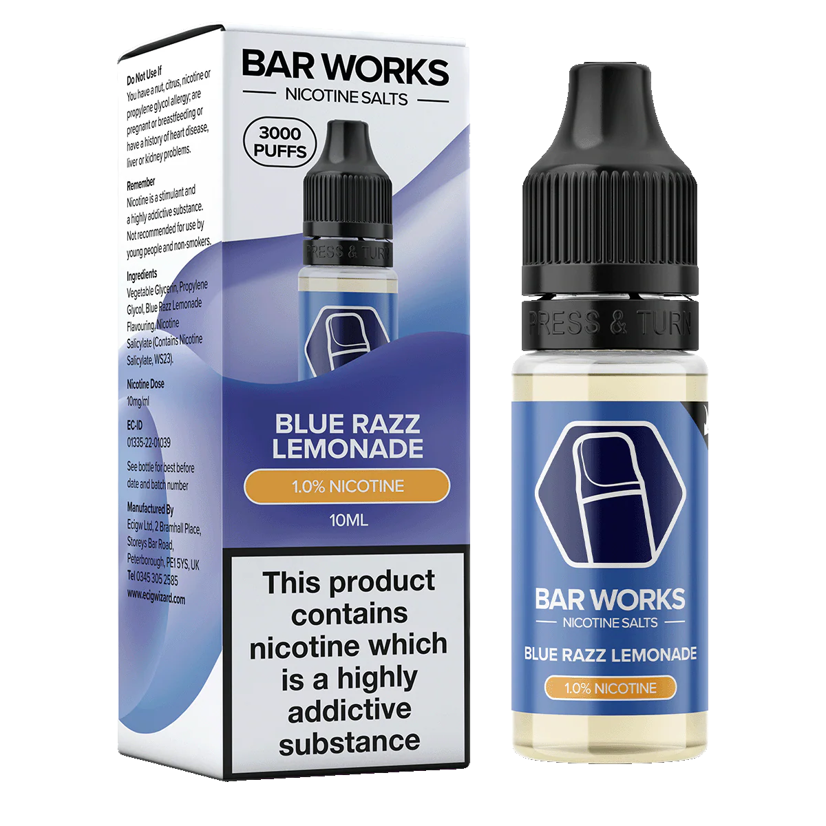 Blue Razz Lemonade Nic Salt by Bar Works - 10ml - Image 2