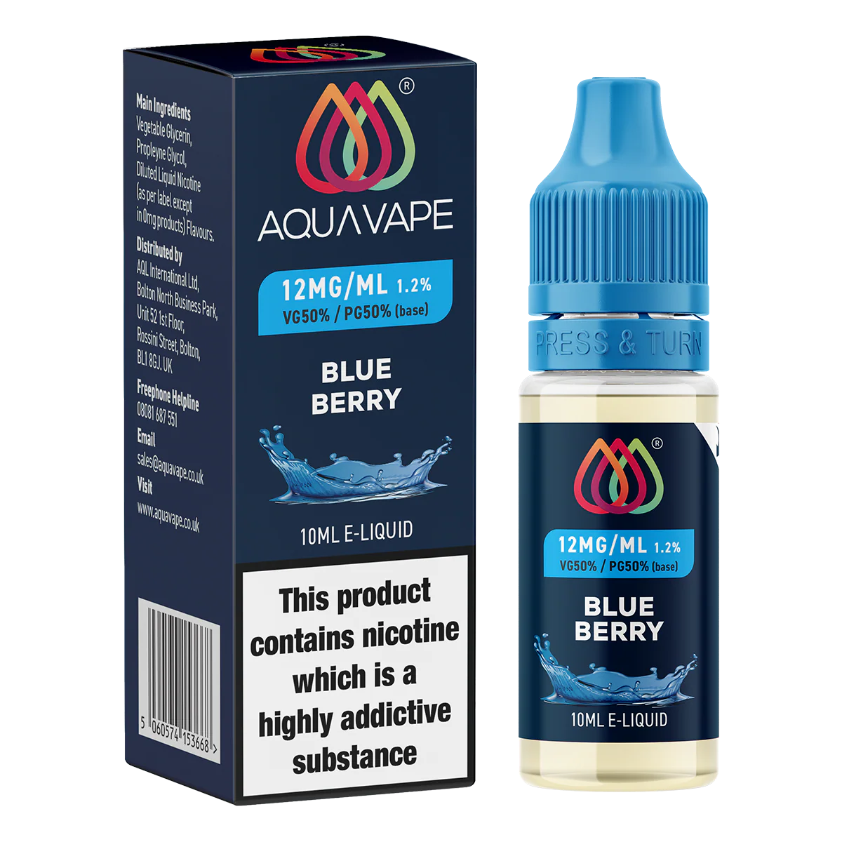 Blueberry E-Liquid by Aquavape - 10ml