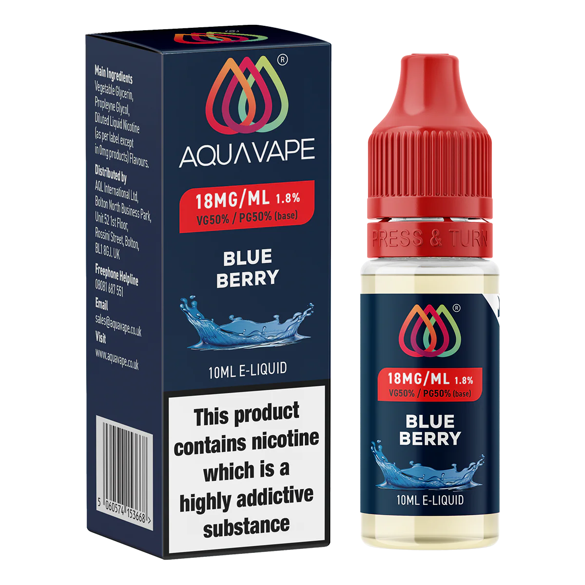 Blueberry E-Liquid by Aquavape - 10ml - Image 2
