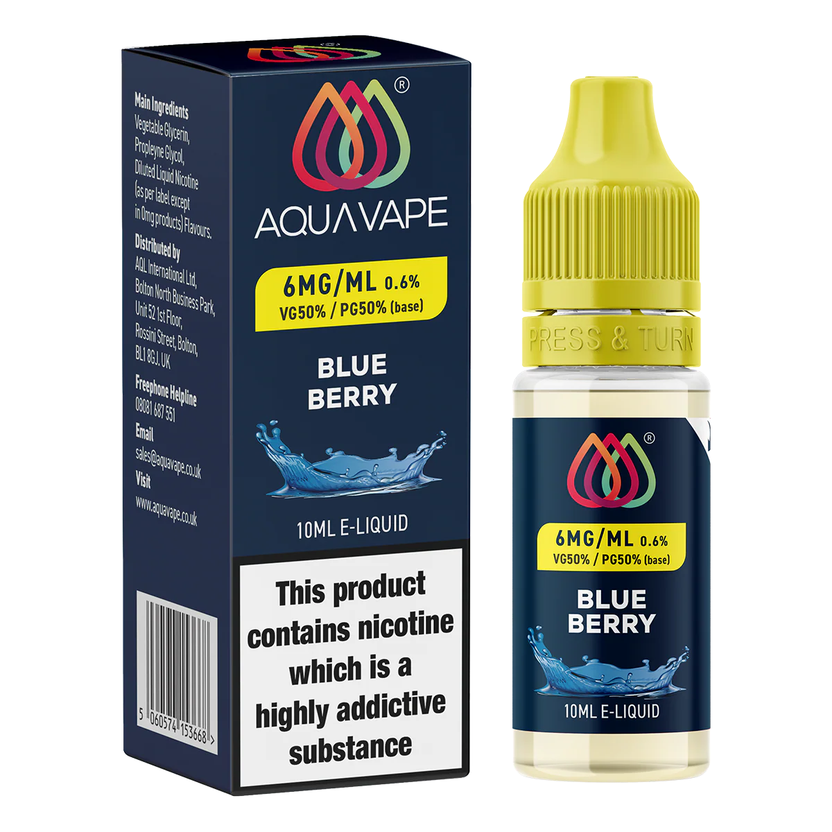 Blueberry E-Liquid by Aquavape - 10ml - Image 4