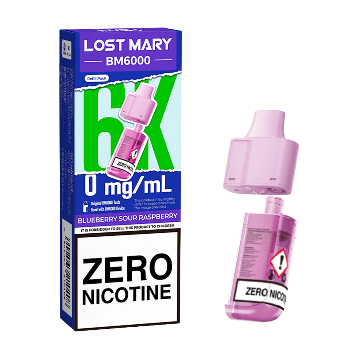 Blueberry Sour Raspberry Lost Mary BM6000 Refill Pack - Image 3