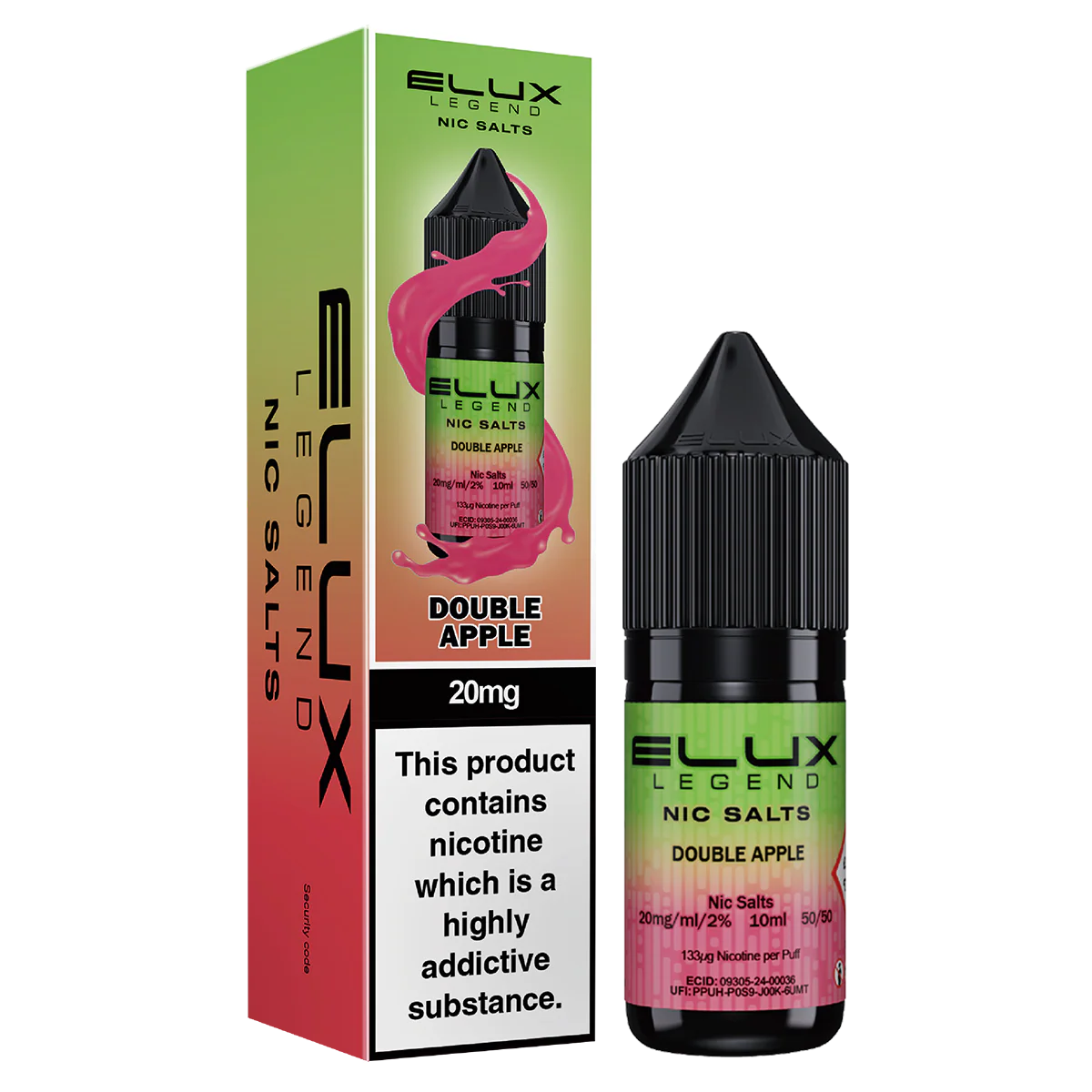 Double Apple Nic Salt by Elux 10ml