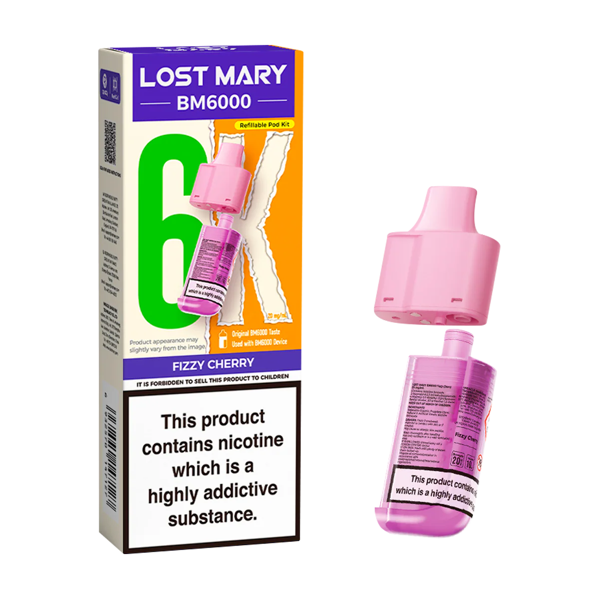 Fizzy Cherry Lost Mary BM6000 Refill Pack