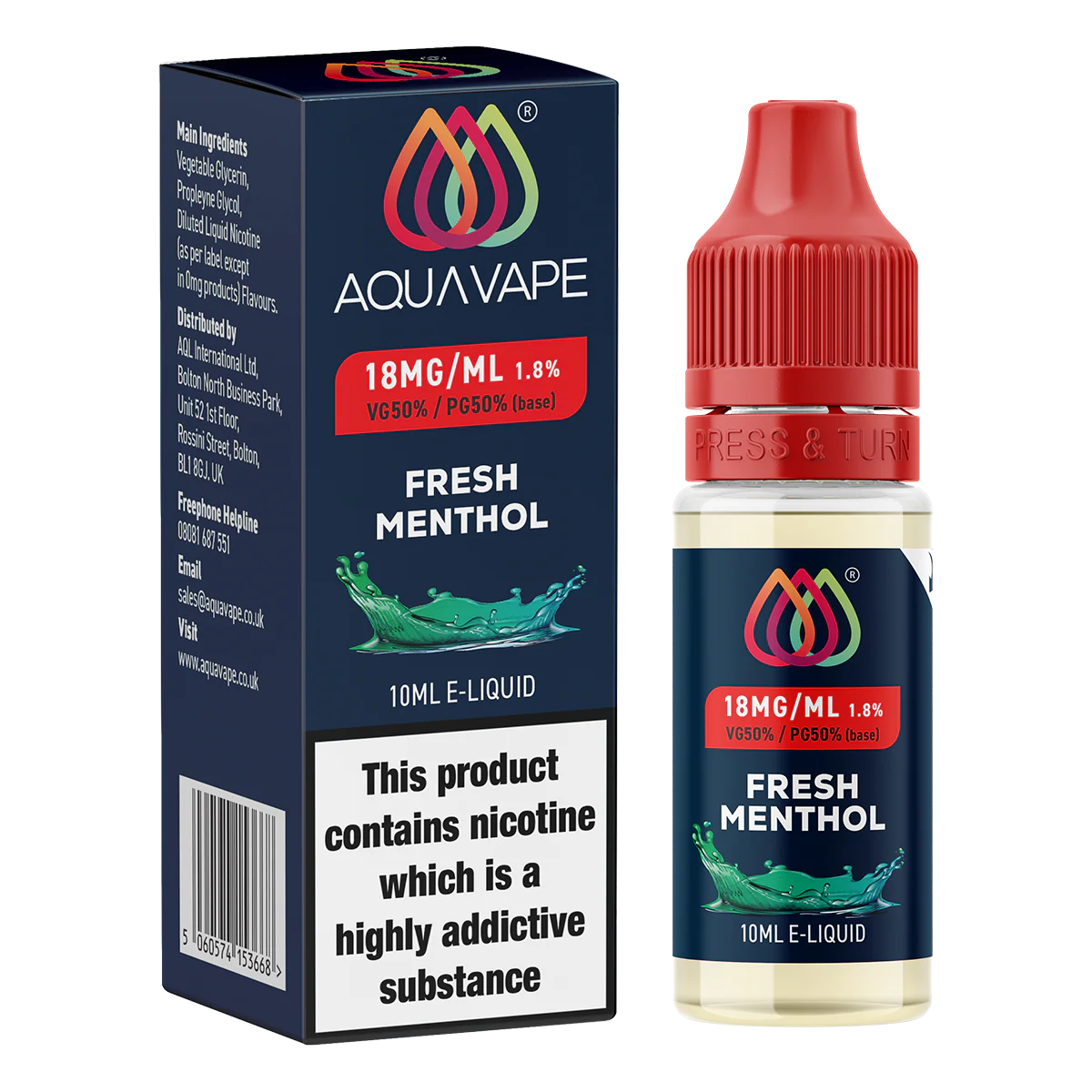 Fresh Menthol by Aquavape - 10ml - Image 4