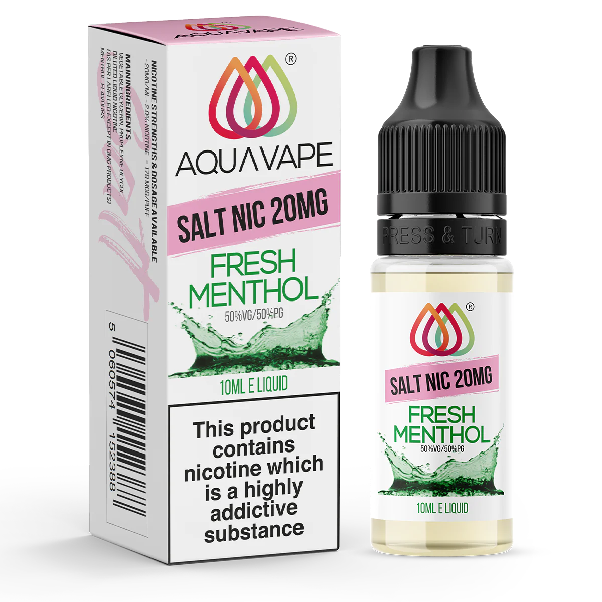 Fresh Menthol Nic Salt by Aquavape 10ml - Image 2