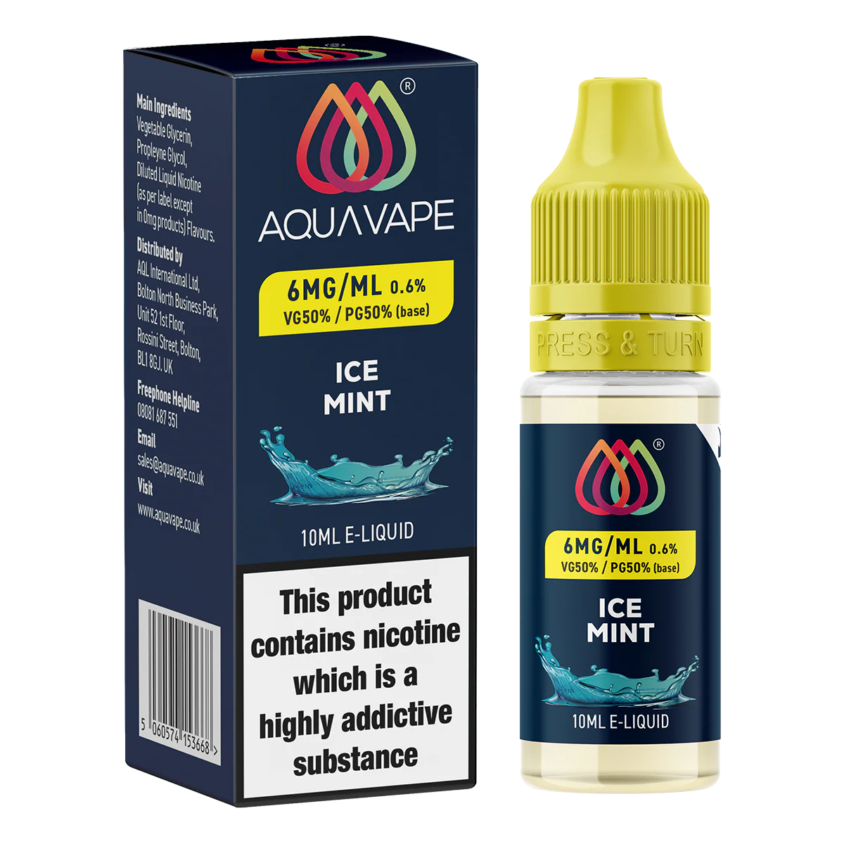 Ice Mint E-Liquid by Aquavape - 10ml - Image 4
