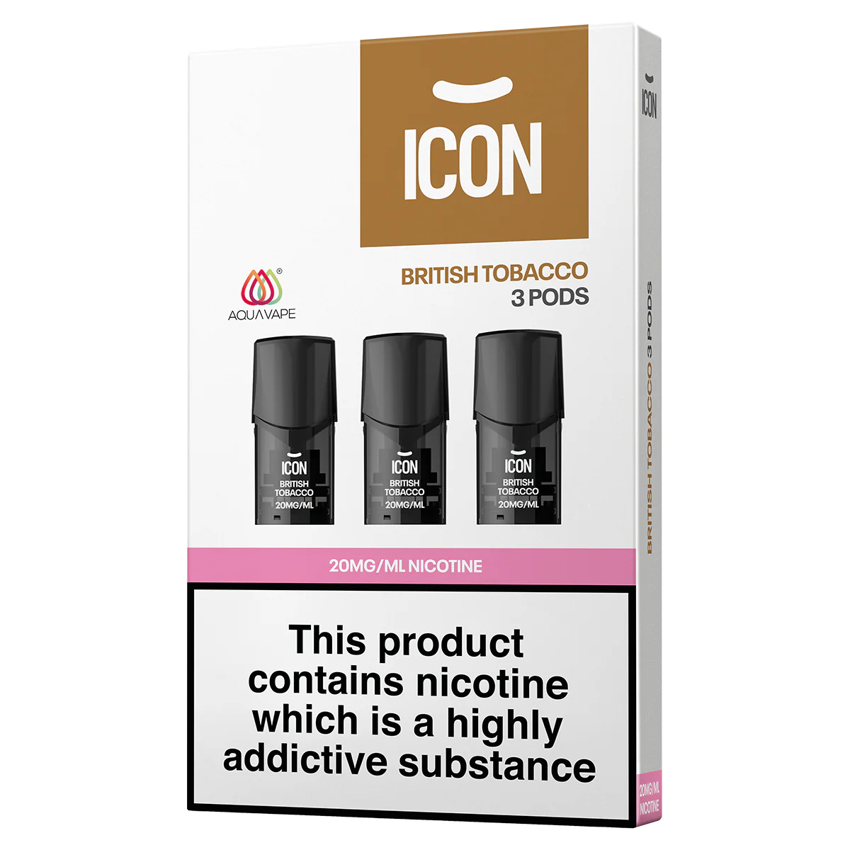 ICON Aquavape British Tobacco Pods (Pack of 3) - Image 2