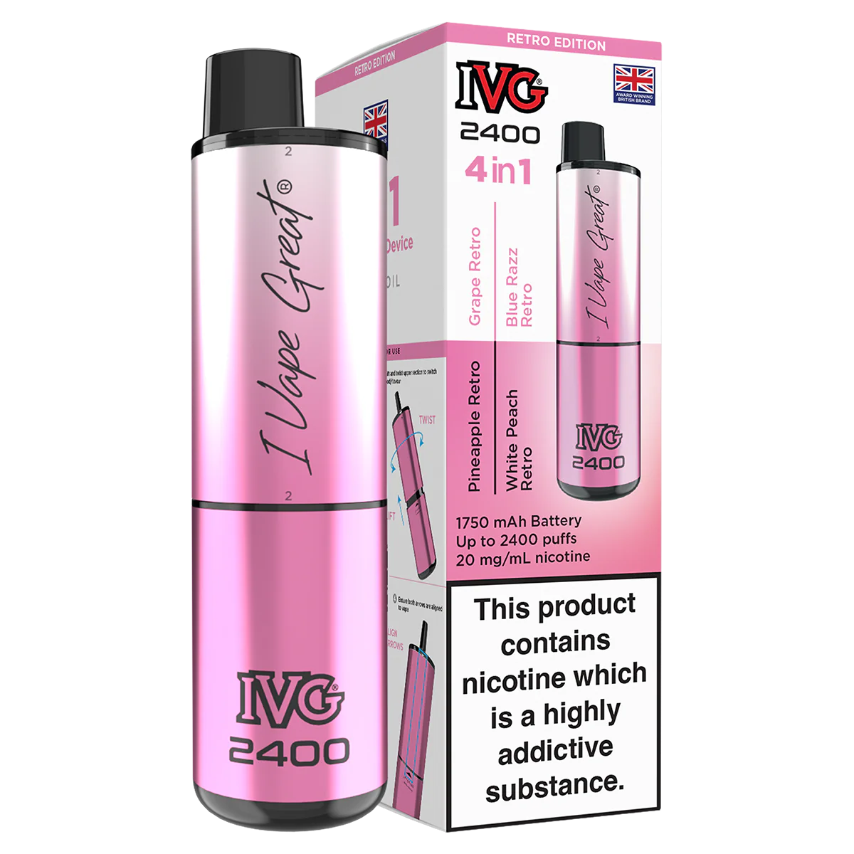 IVG 2400 Rechargeable Vape Kit - Image 4