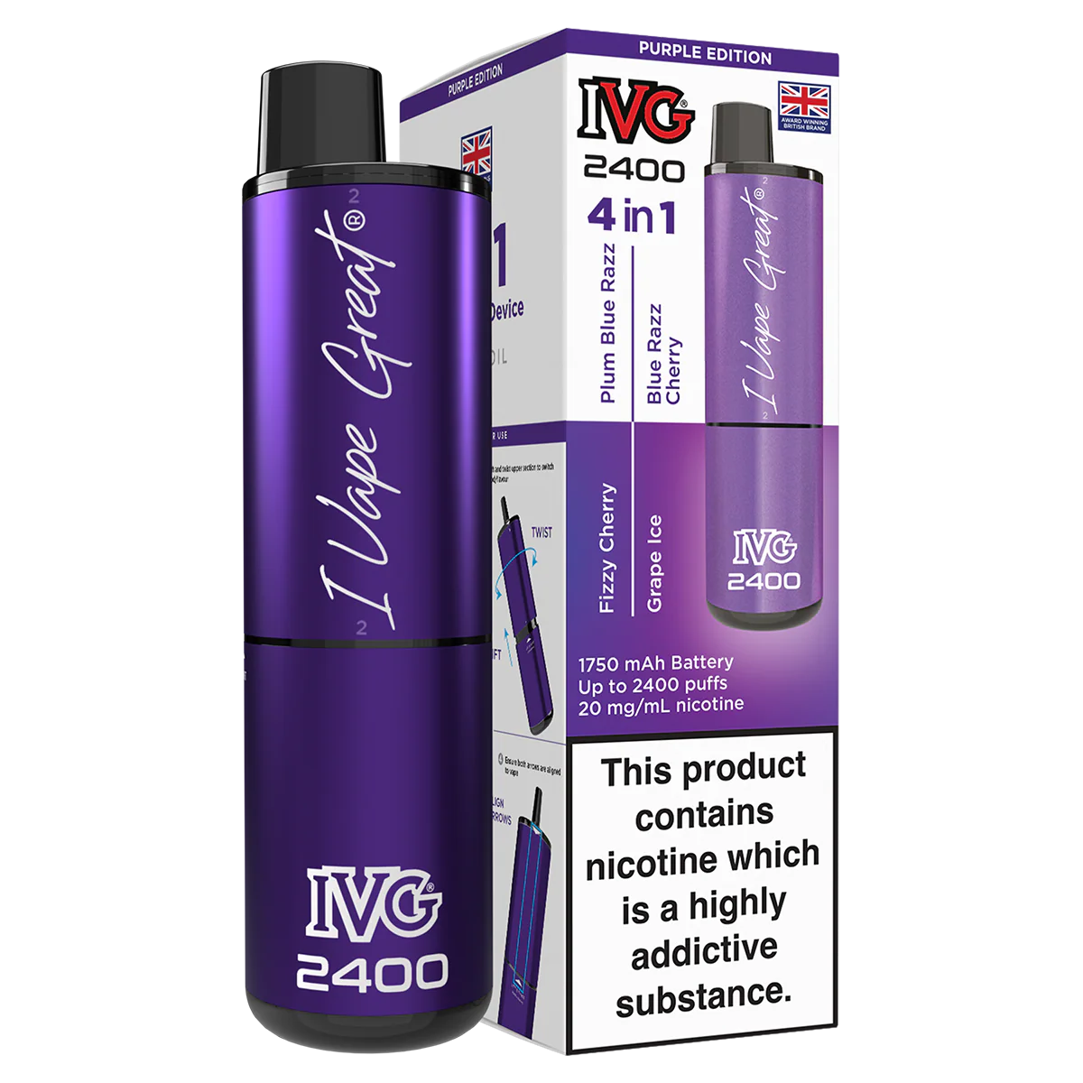 IVG 2400 Rechargeable Vape Kit - Image 42
