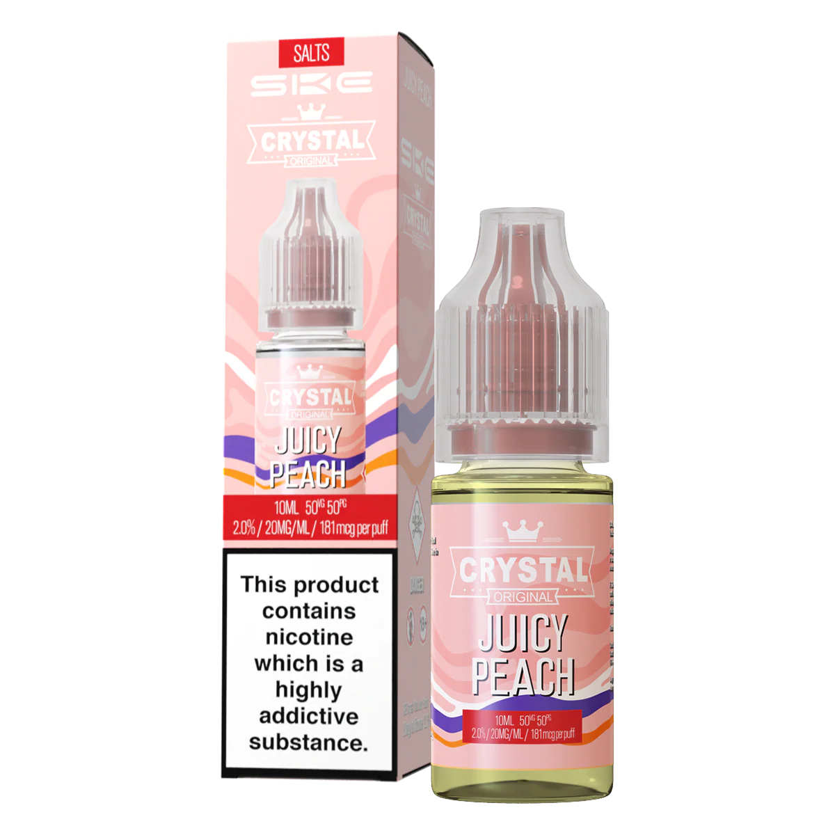 Juicy Peach Nic Salt by SKE Crystal 10ml - Image 2