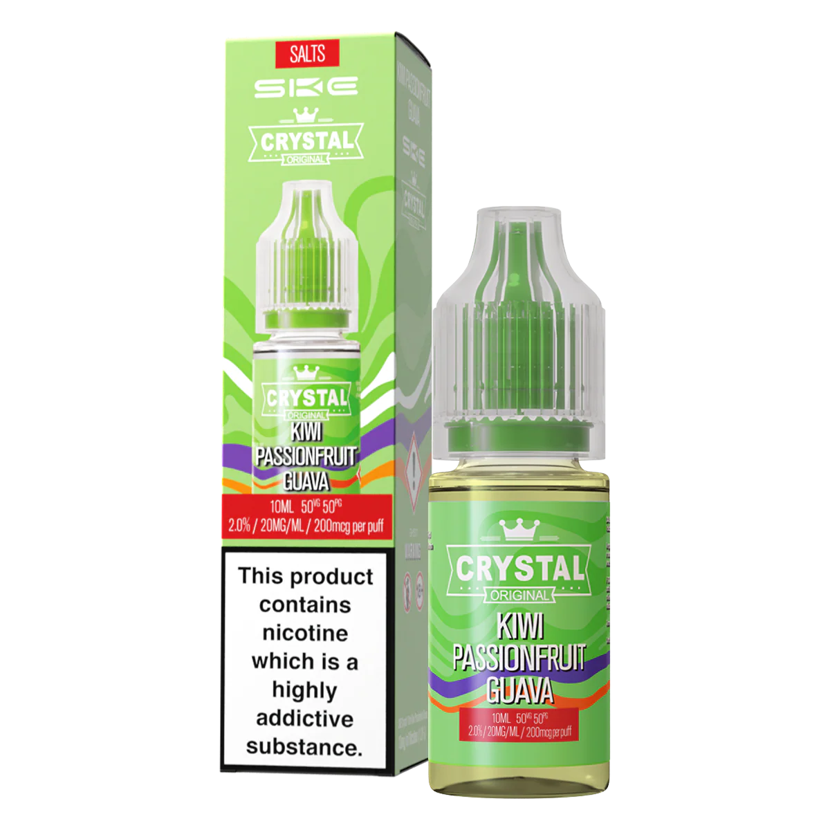 Kiwi Passionfruit Guava Nic Salt by SKE Crystal 10ml - Image 2