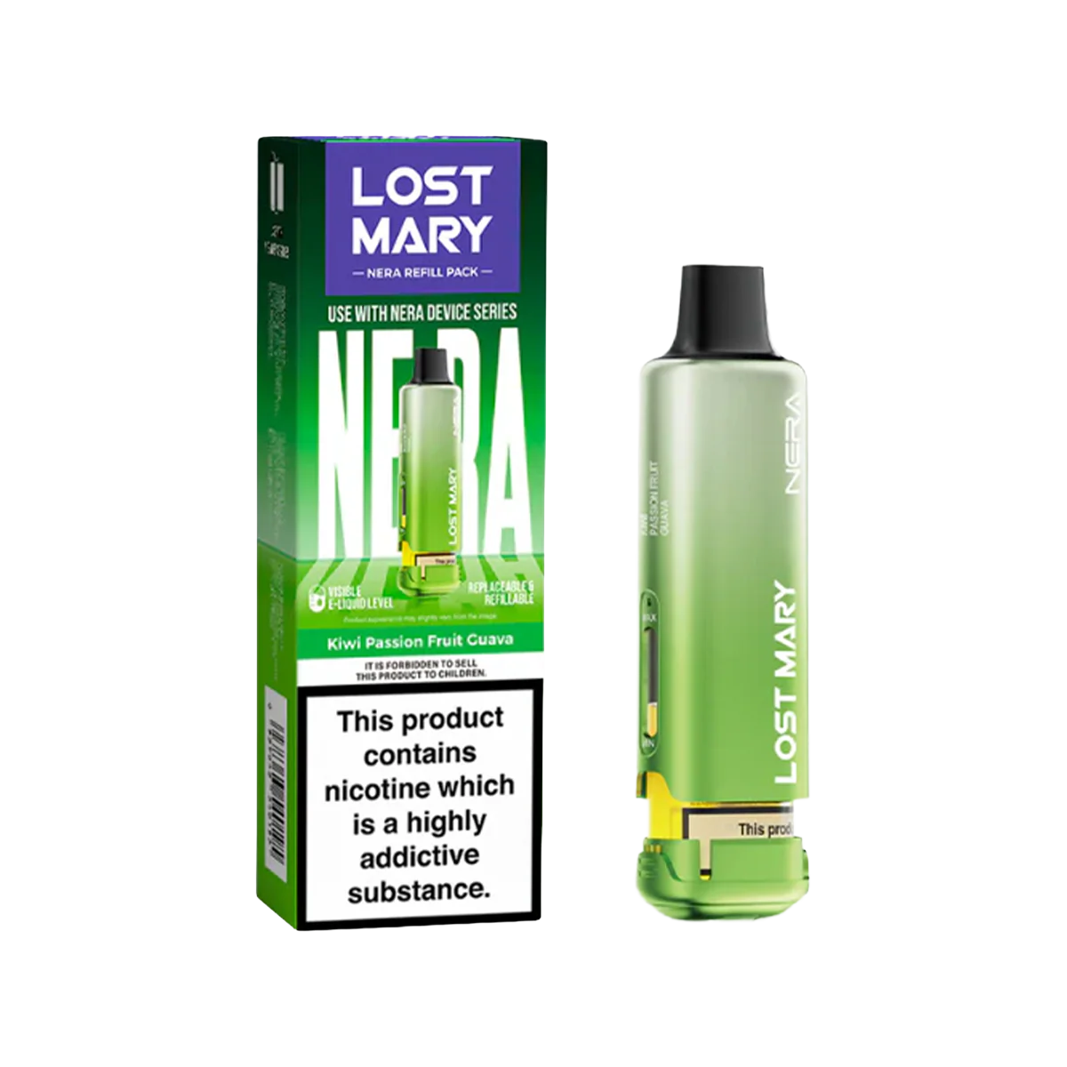 Kiwi Passion Fruit Guava Lost Mary NERA15K Refill Pack