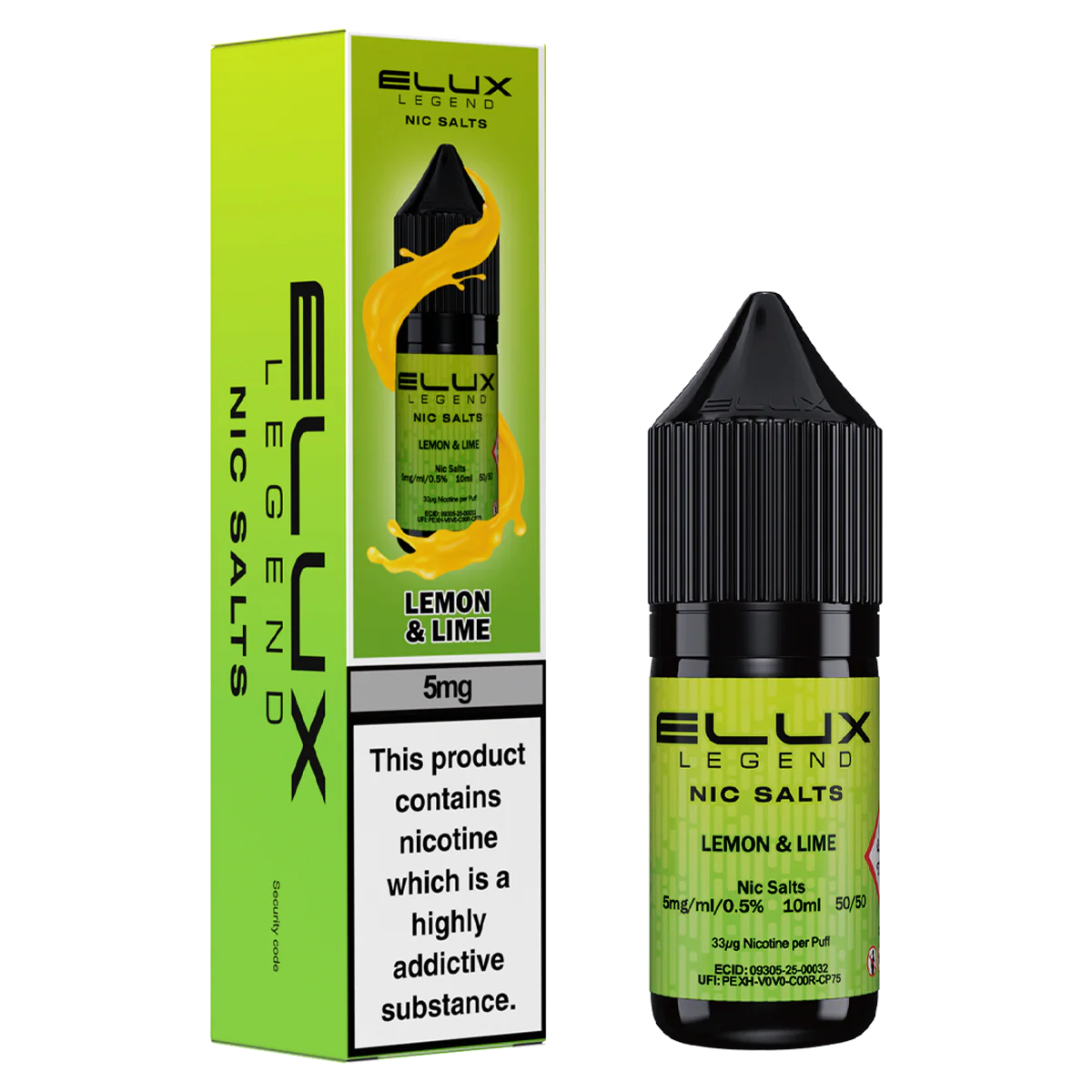 Lemon and Lime Nic Salt by Elux 10ml - Image 2