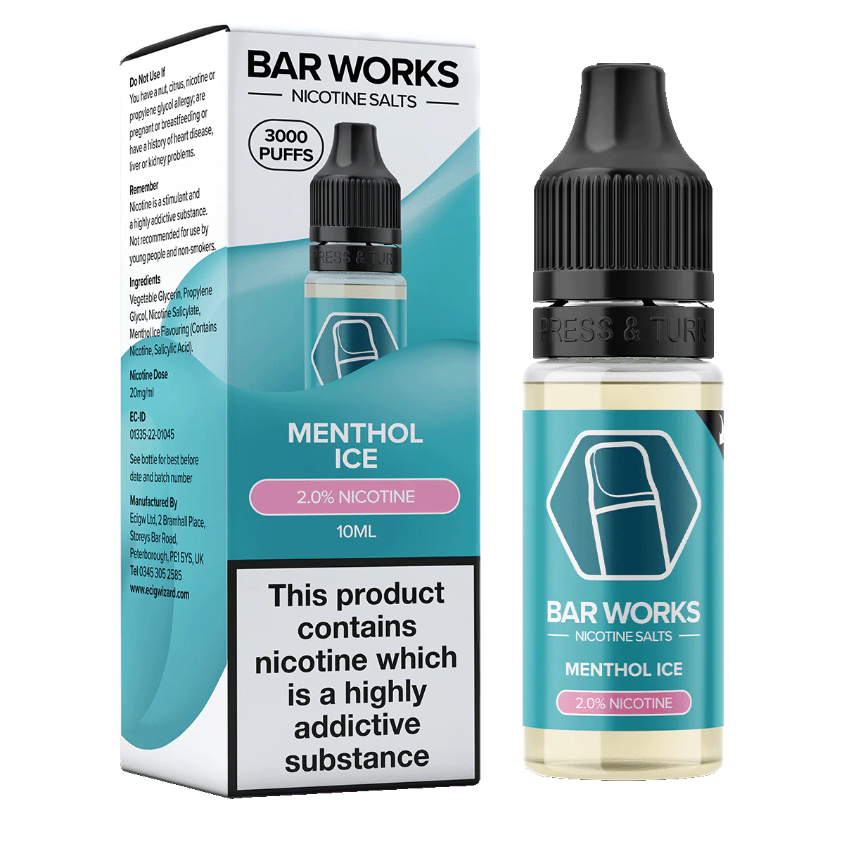 Menthol Ice Nic Salt by Bar Works - 10ml - Image 3