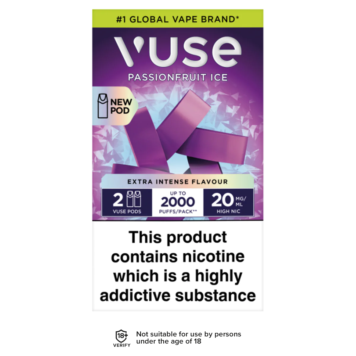 Passion Fruit Ice Vuse Pro Pods - Image 2