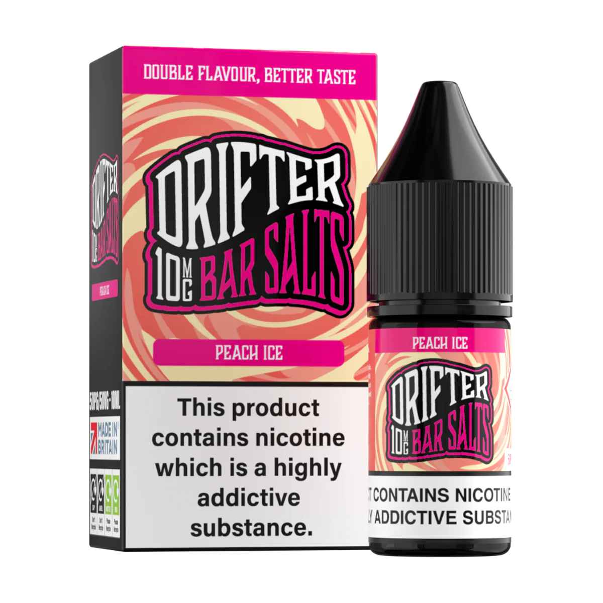 Peach Ice Nic Salt by Drifter Bar Salts 10ml - Image 2