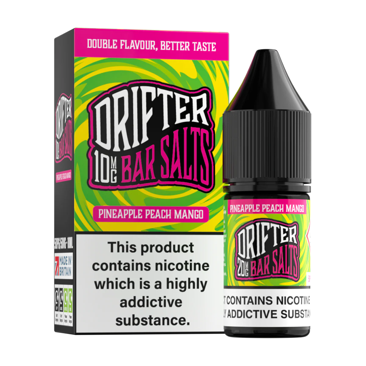 Pineapple Peach Mango Nic Salt by Drifter Bar Salts 10ml - Image 2