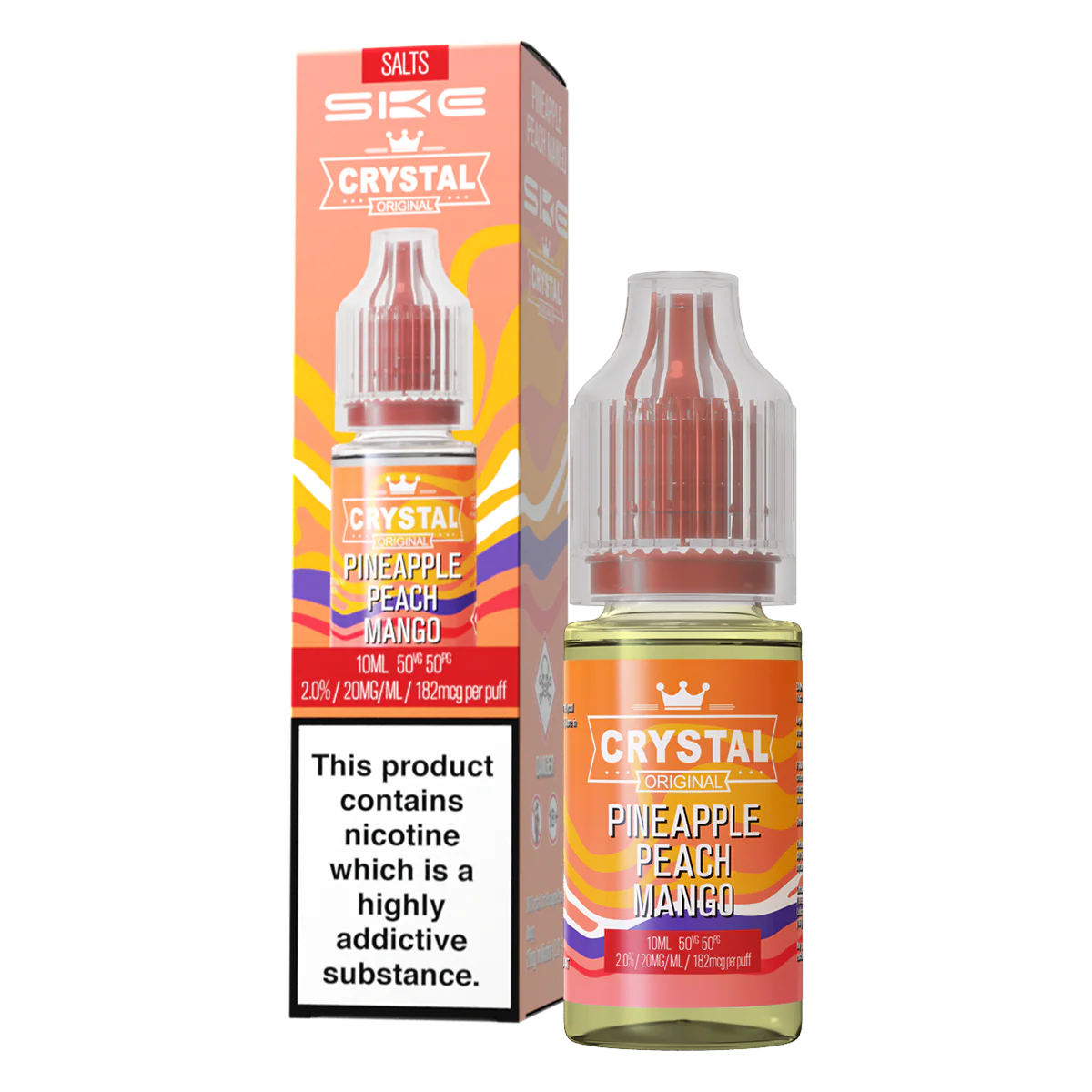 Pineapple Peach Mango Nic Salt by SKE Crystal 10ml - Image 2