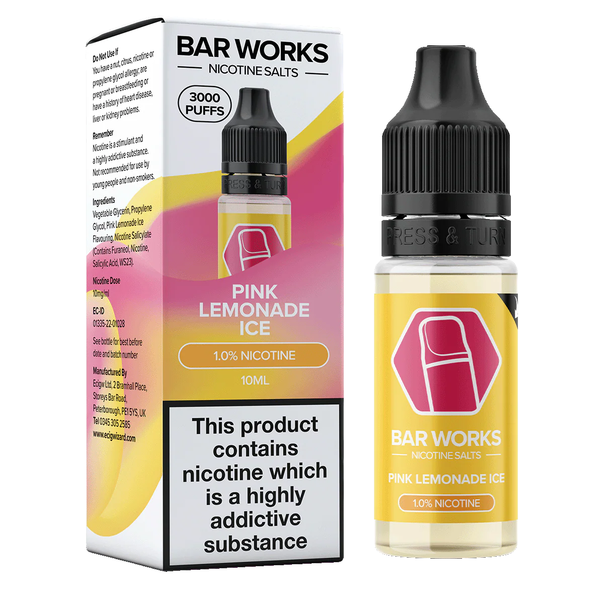 Pink Lemonade Ice Nic Salt by Bar Works - 10ml - Image 2