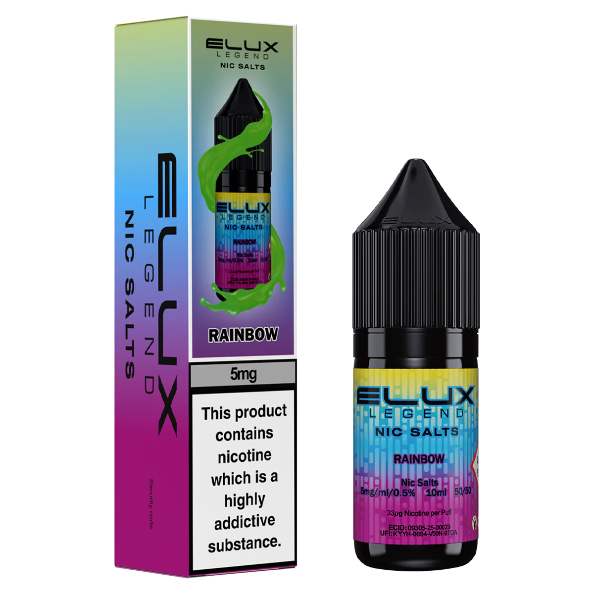 Rainbow Nic Salt by Elux 10ml - Image 2
