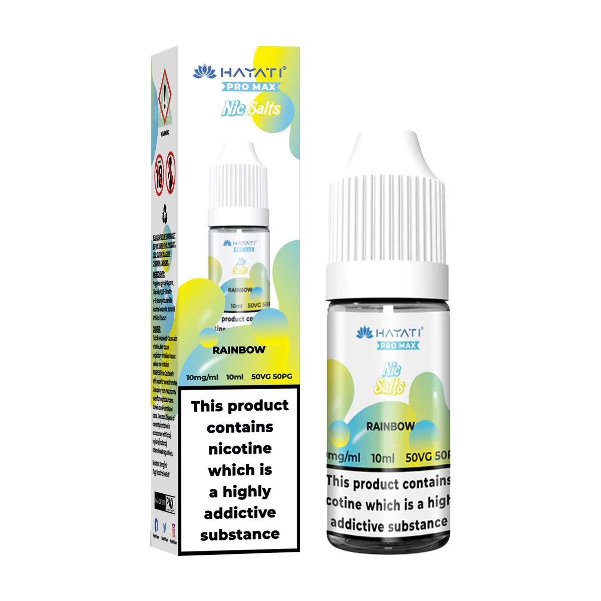 Rainbow Nic Salt by Hayati Pro Max 10ml