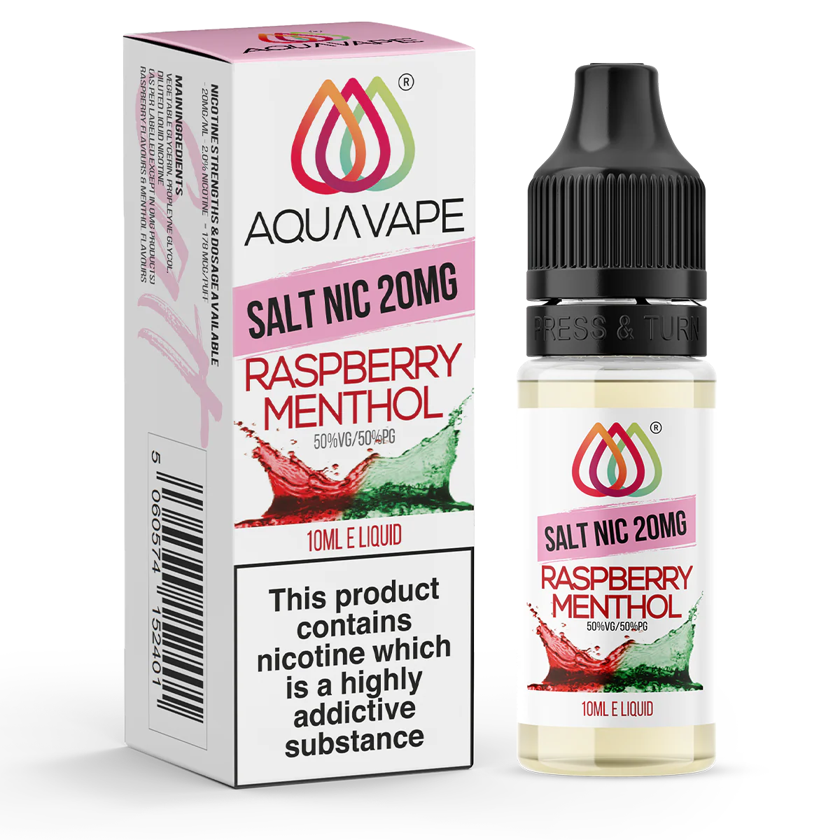 Raspberry Menthol Nic Salt by Aquavape 10ml - Image 2