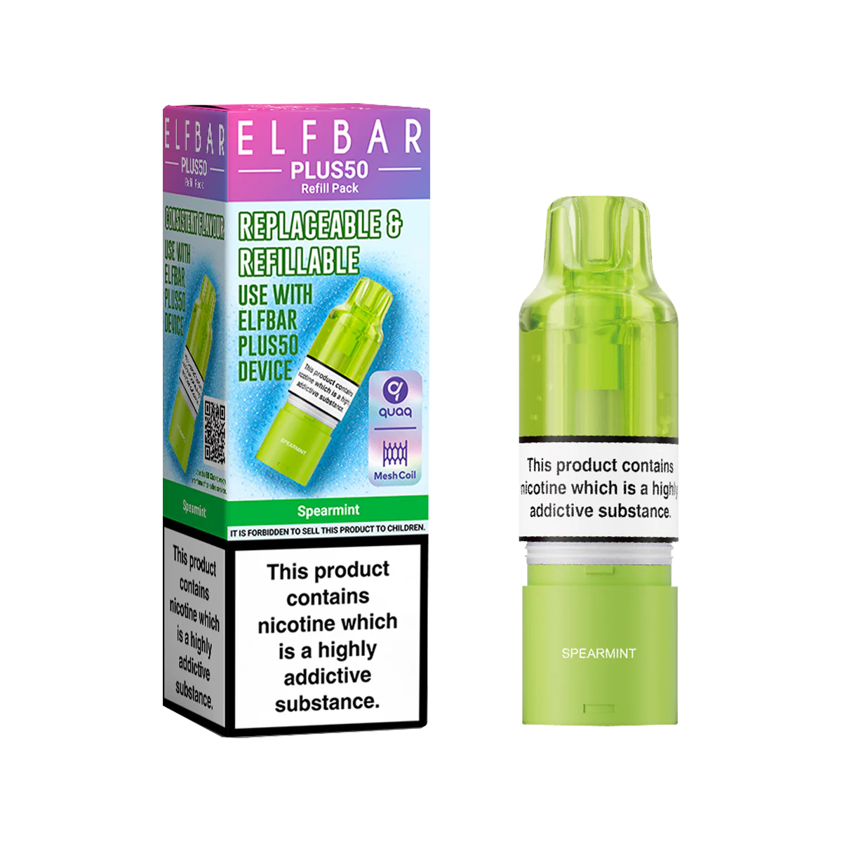 Spearmint ElfBar Plus 50 Refill Pack