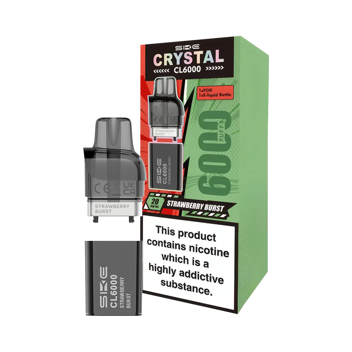 Strawberry Burst SKE Crystal CL6000 Pods