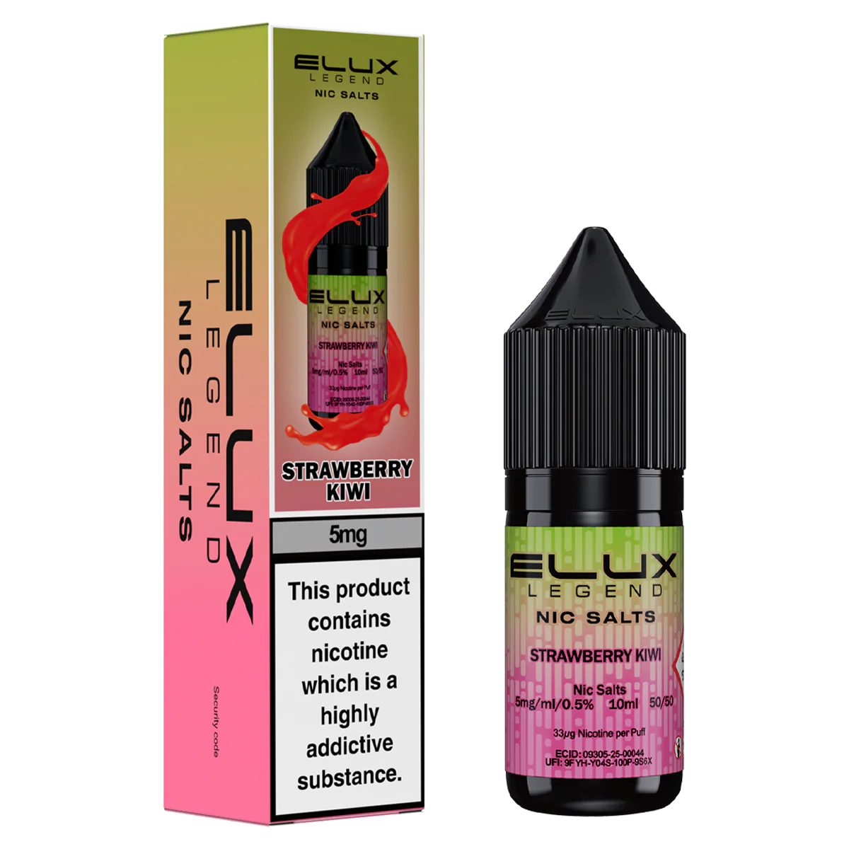 Strawberry Kiwi Nic Salt by Elux 10ml - Image 2