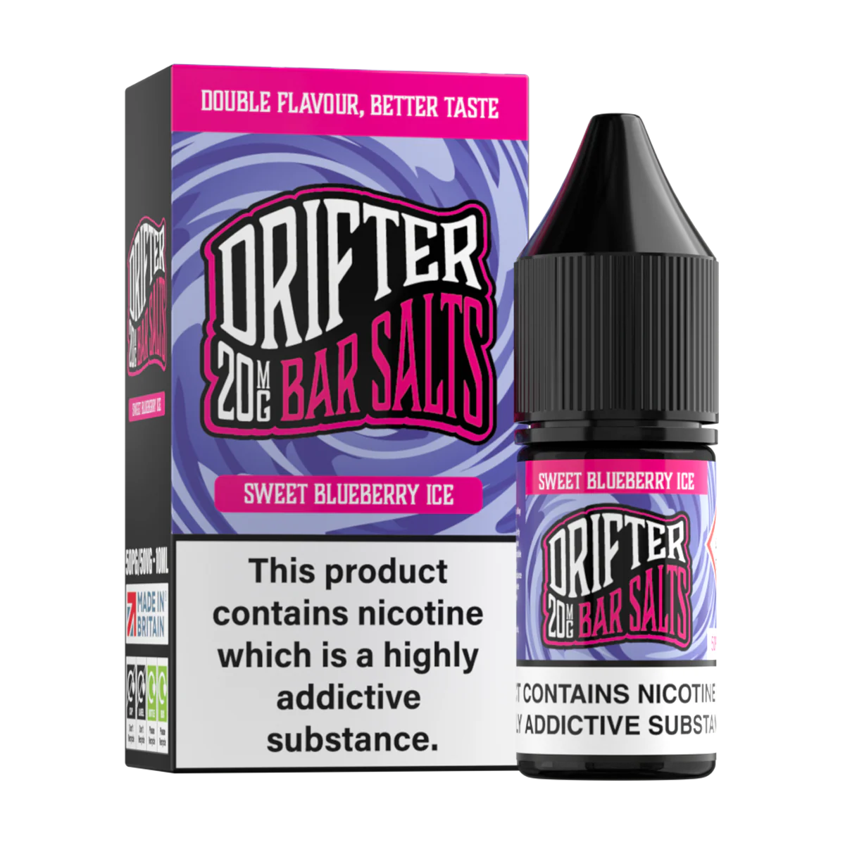 Sweet Blueberry Ice Nic Salt by Drifter Bar Salts 10ml - Image 2