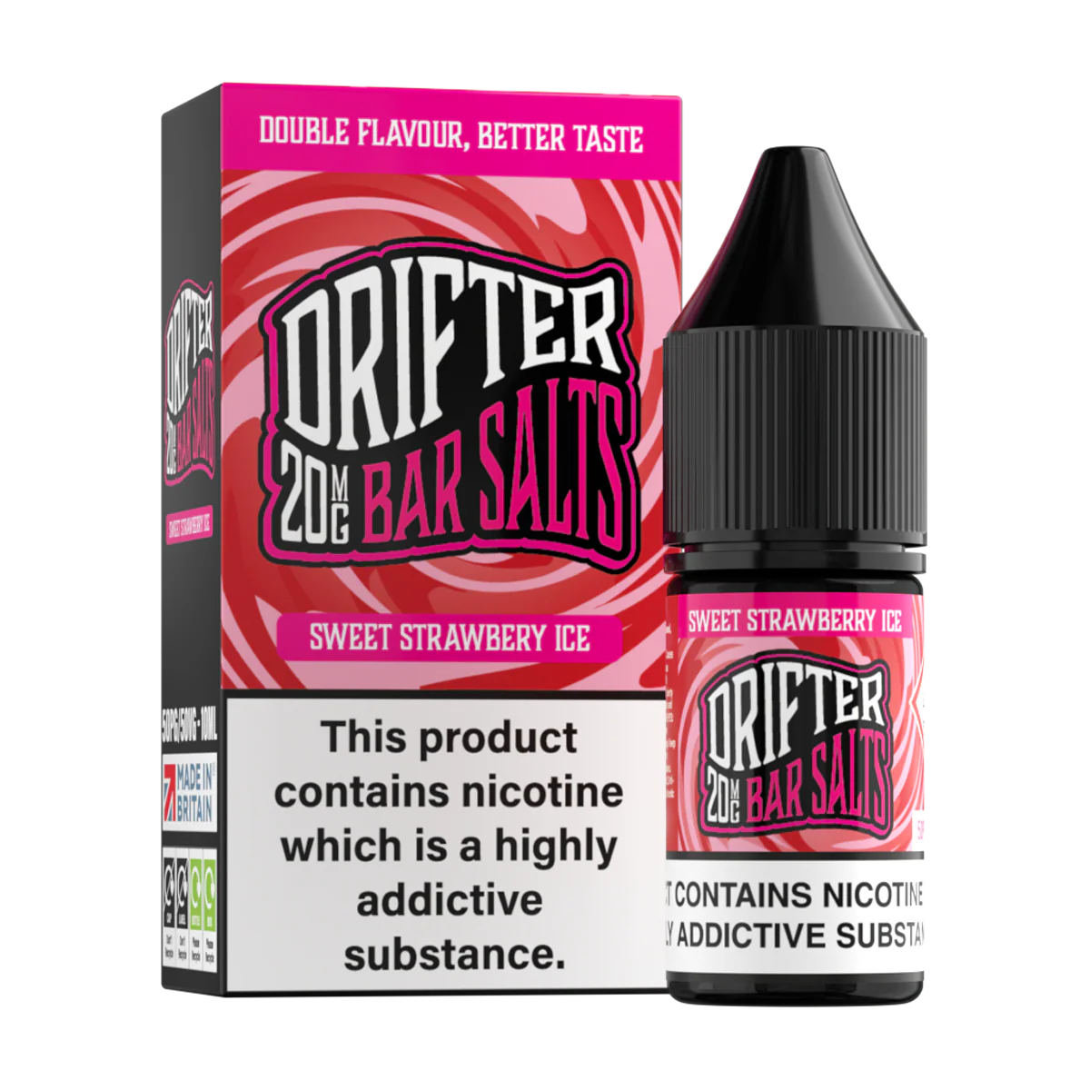 Sweet Strawberry Ice Nic Salt by Drifter Bar Salts 10ml - Image 2