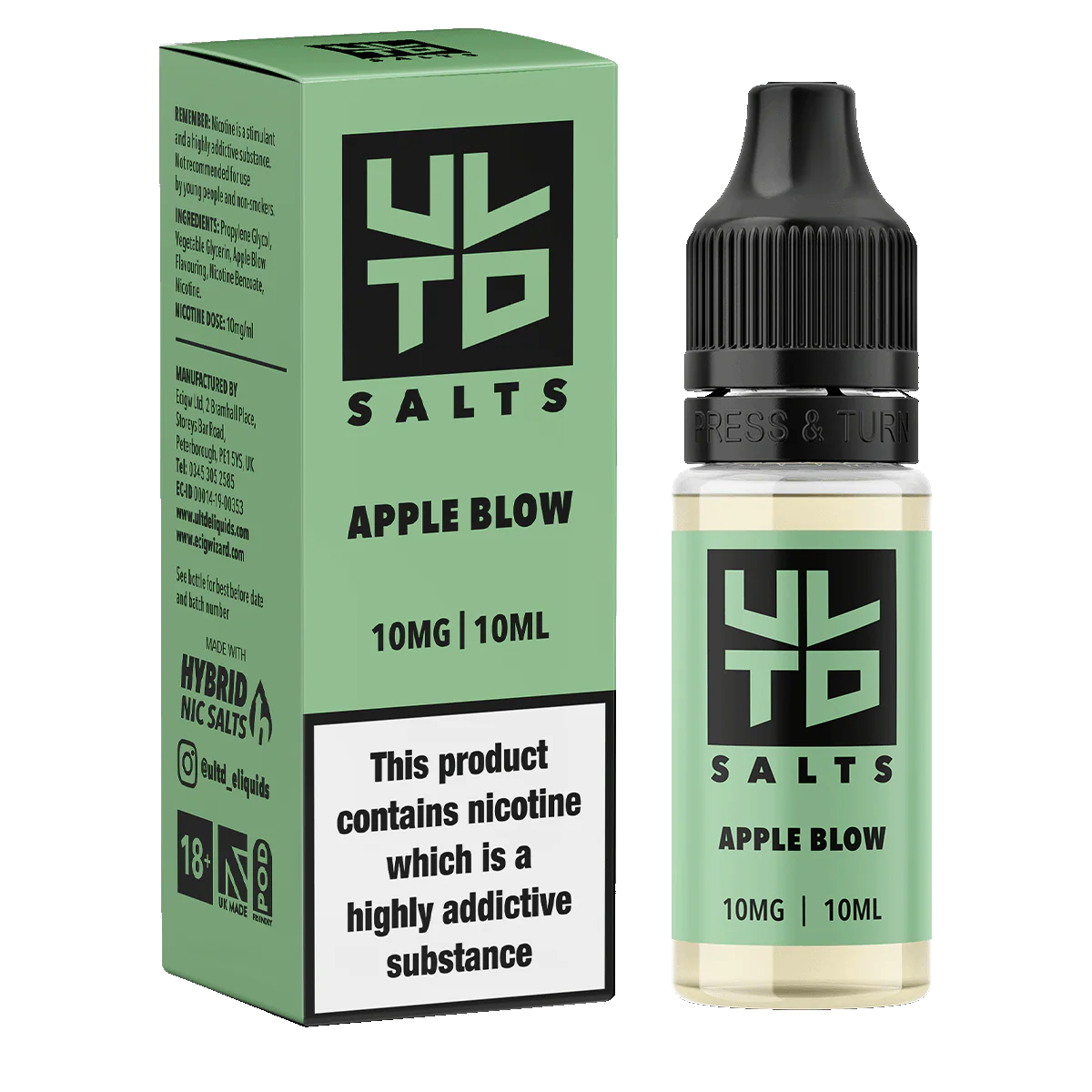 ULTD Apple Blow Nic Salt - 10ml - Image 2