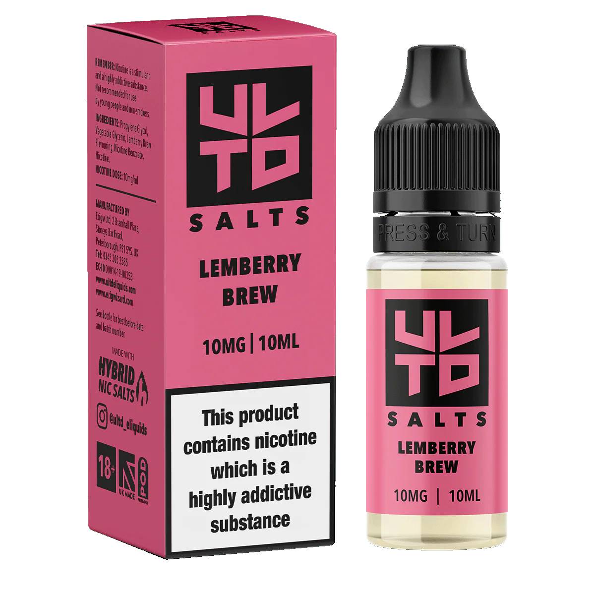 ULTD Lemberry Brew Nic Salt - 10ml - Image 2
