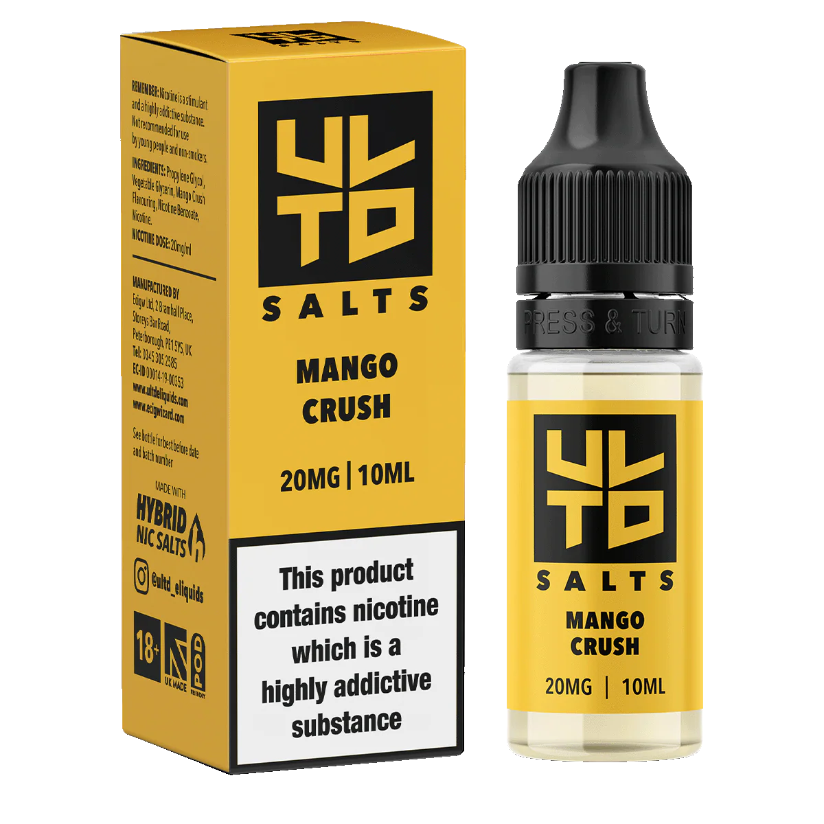 ULTD Mango Crush Nic Salt - 10ml - Image 3