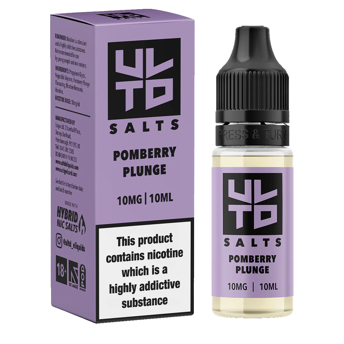 ULTD Pomberry Plunge Nic Salt - 10ml - Image 2