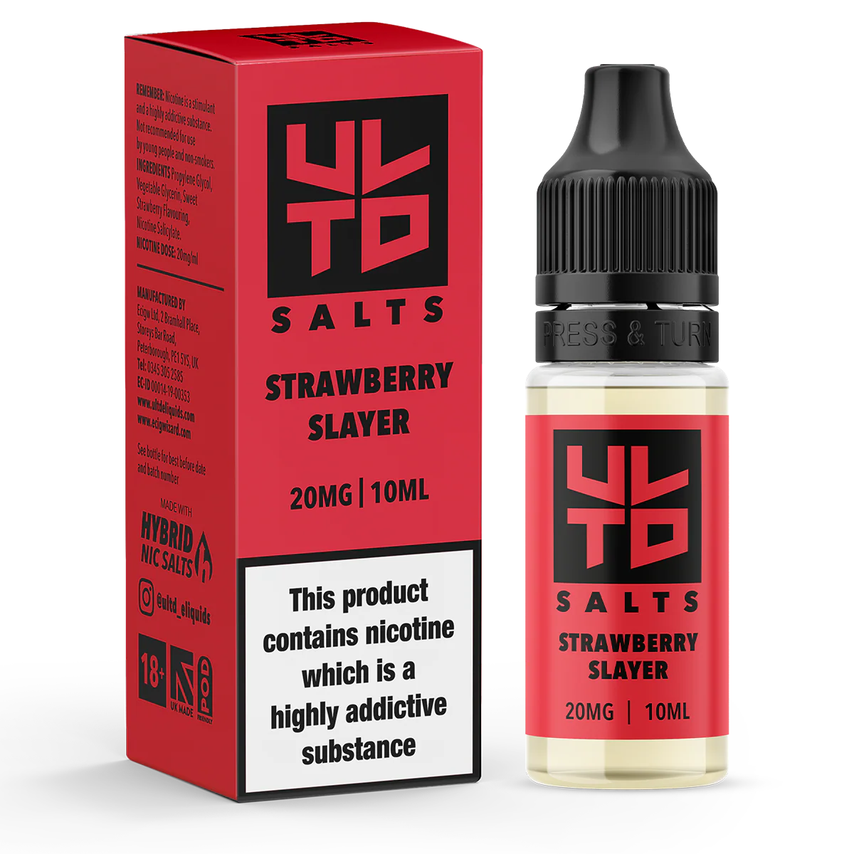 ULTD Strawberry Slayer Nic Salt - 10ml - Image 3