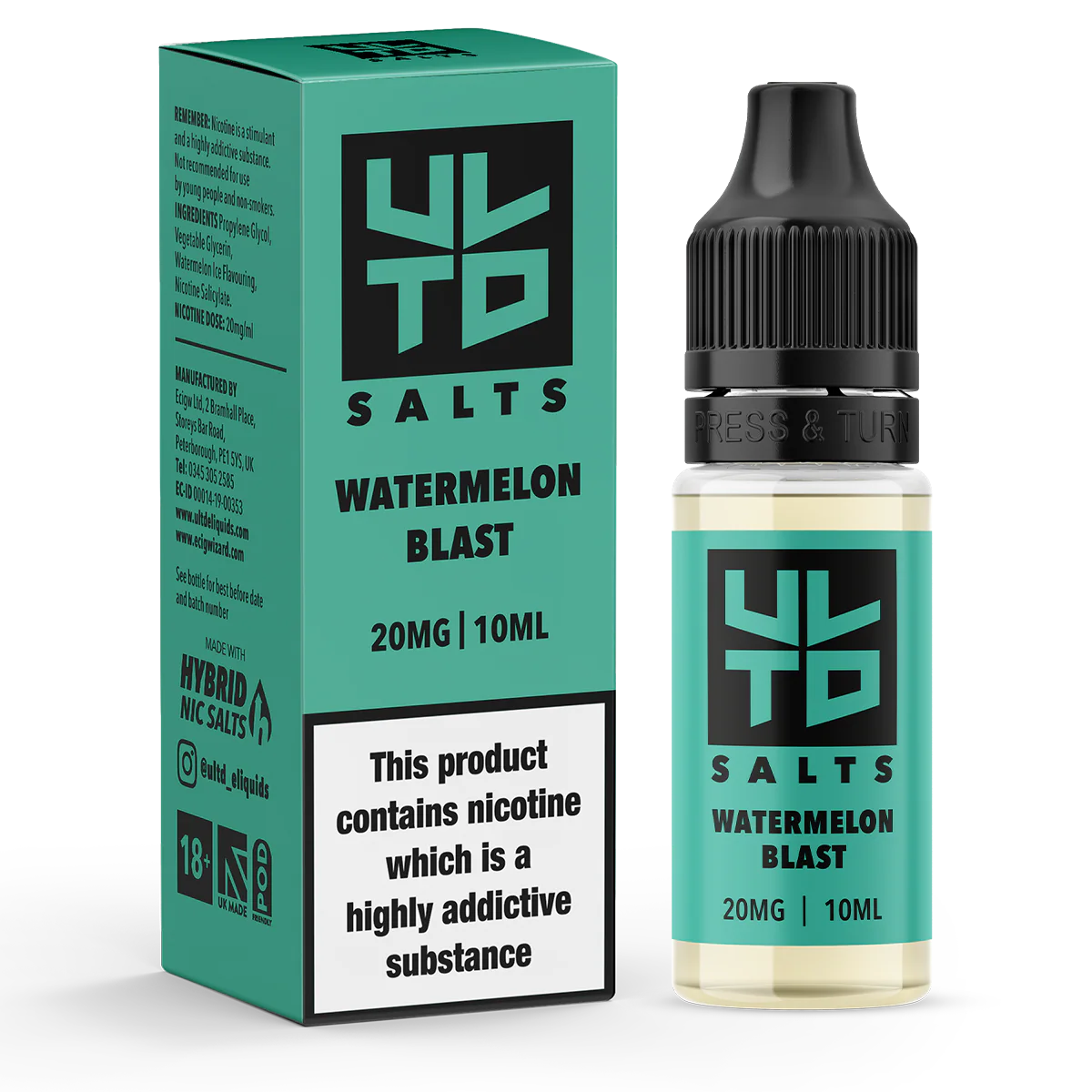 ULTD Watermelon Blast Nic Salt - 10ml - Image 3