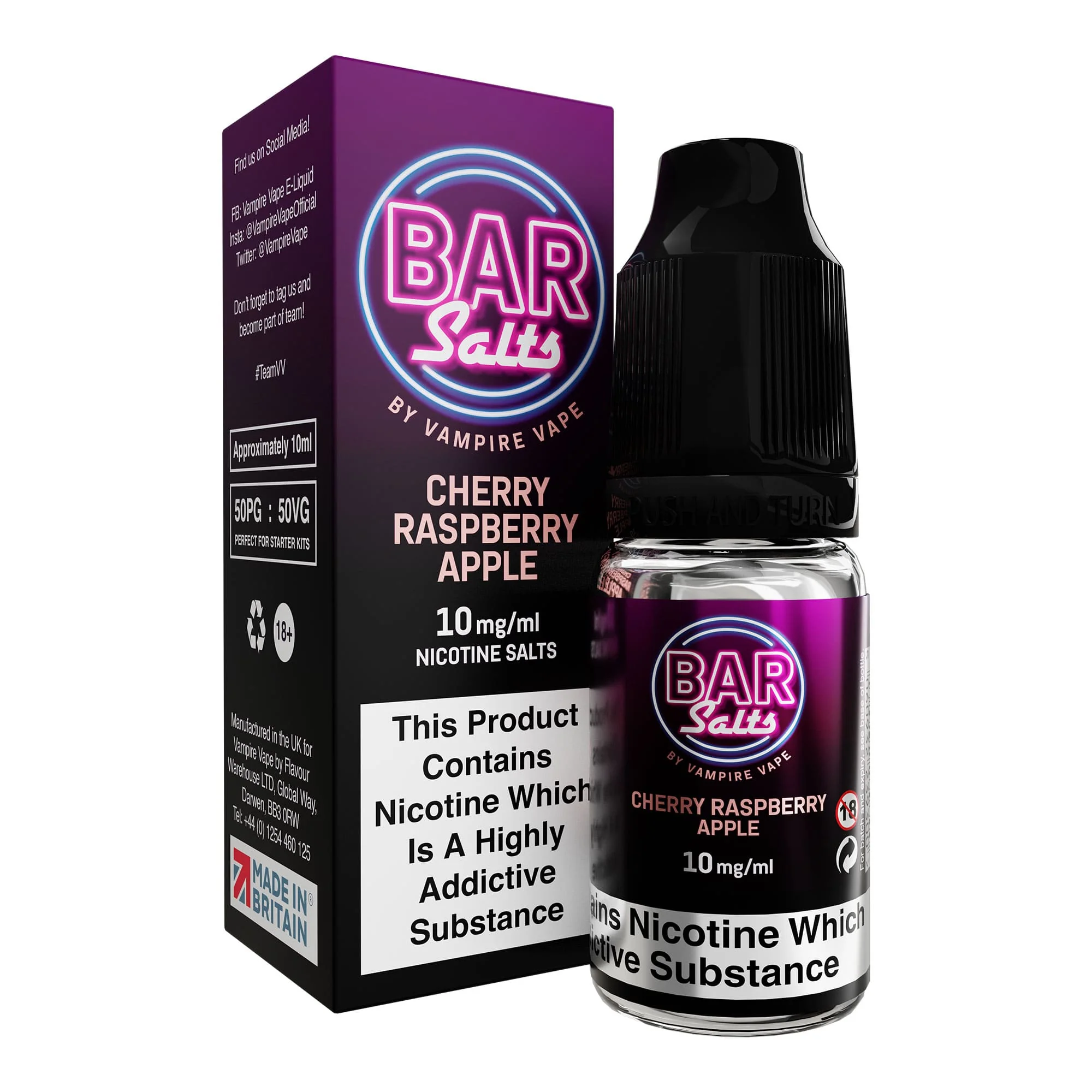 Cherry Raspberry Apple Bar Salts by Vampire Vape
