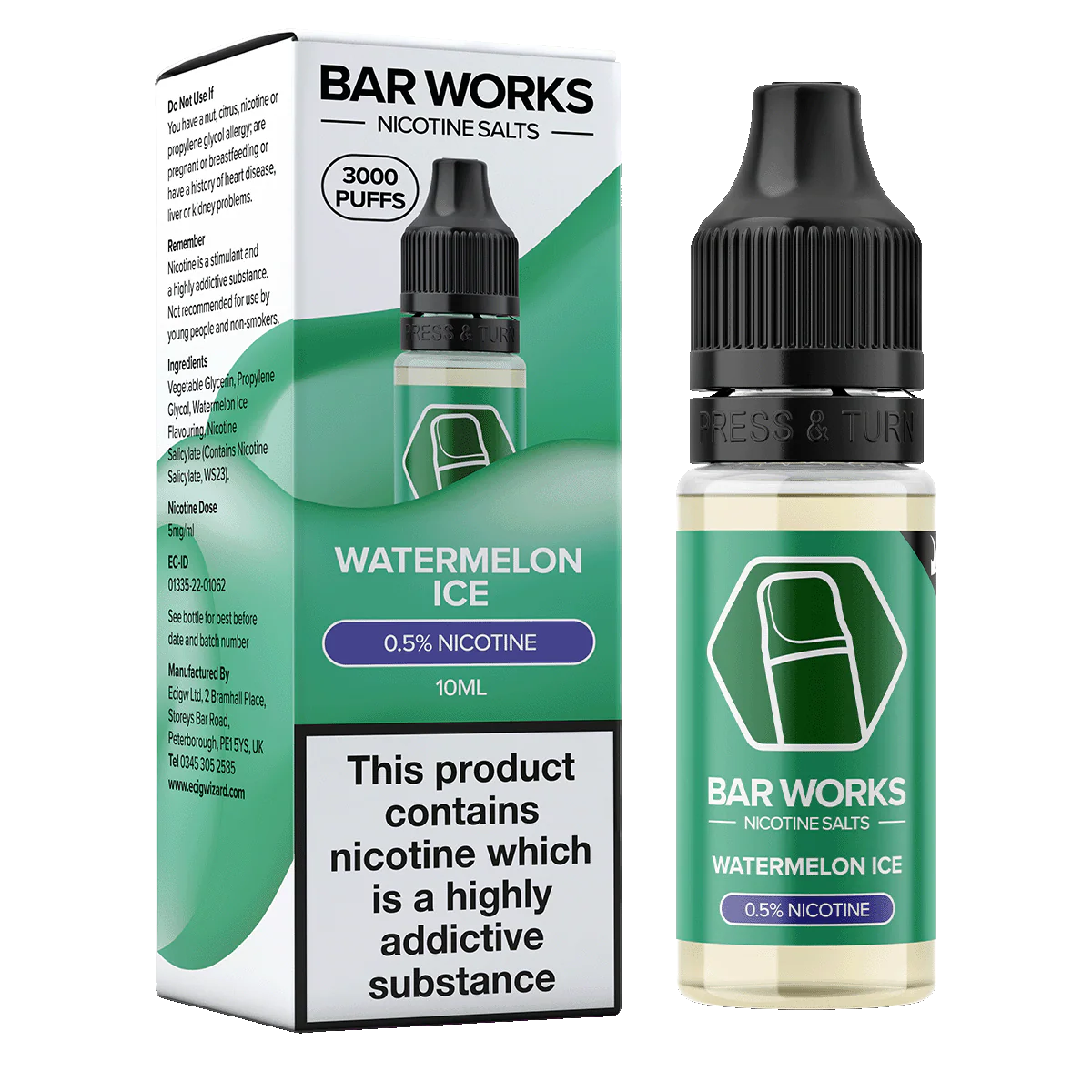 Watermelon Ice Nic Salt by Bar Works - 10ml - Image 3