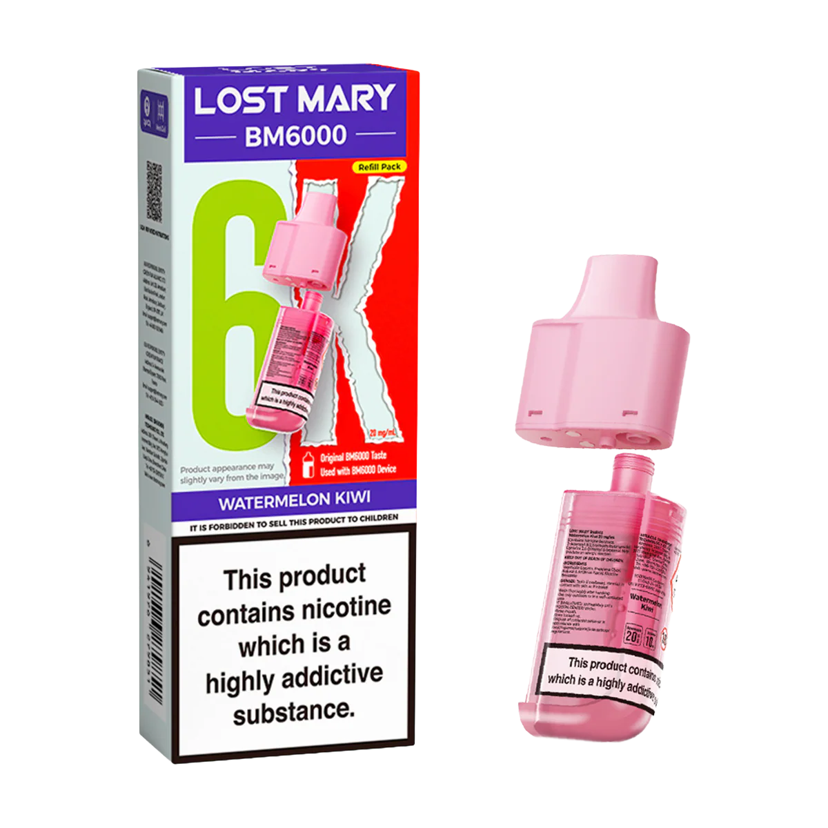 Watermelon Kiwi Lost Mary BM6000 Refill Pack