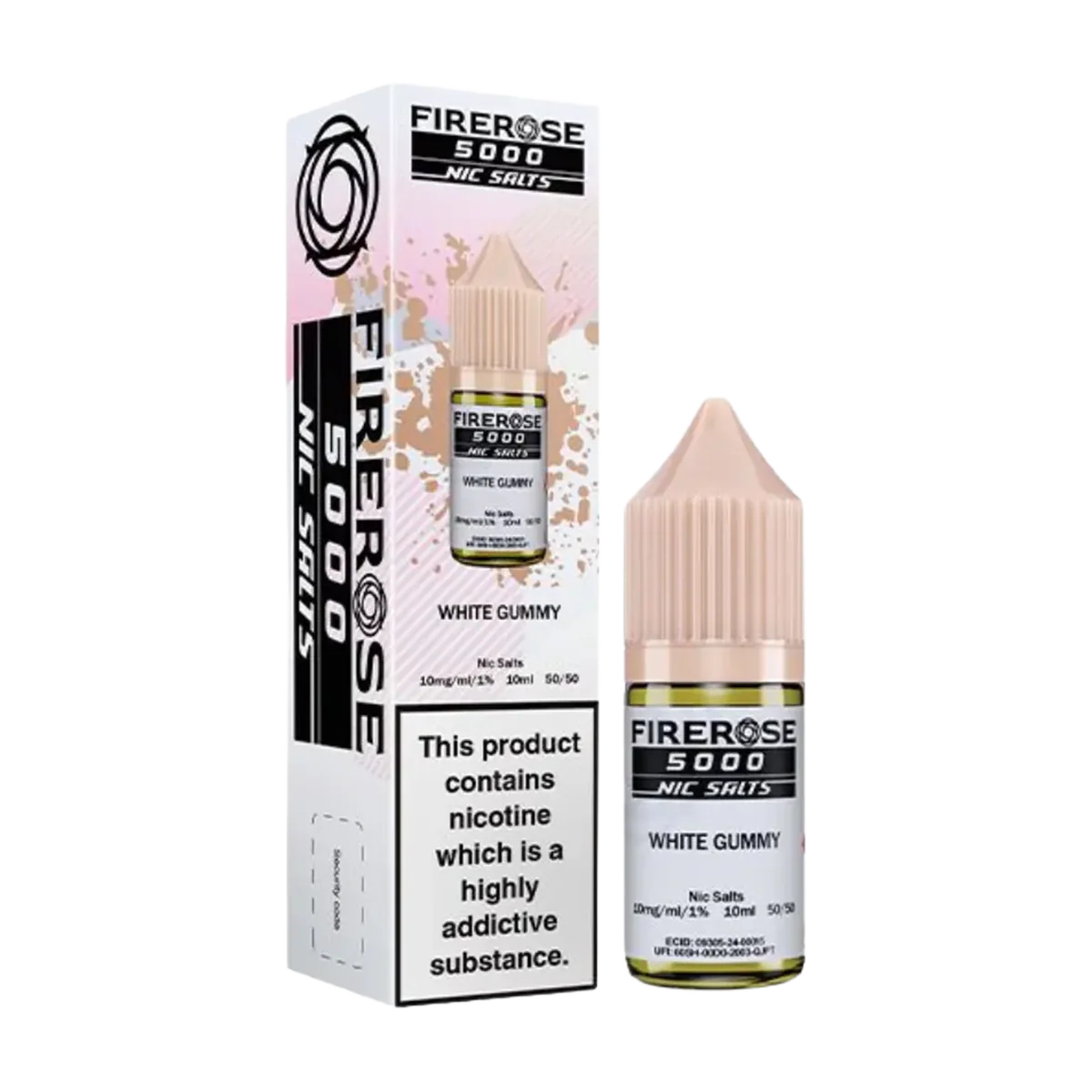 White Gummy Nic Salt by ELUX Firerose