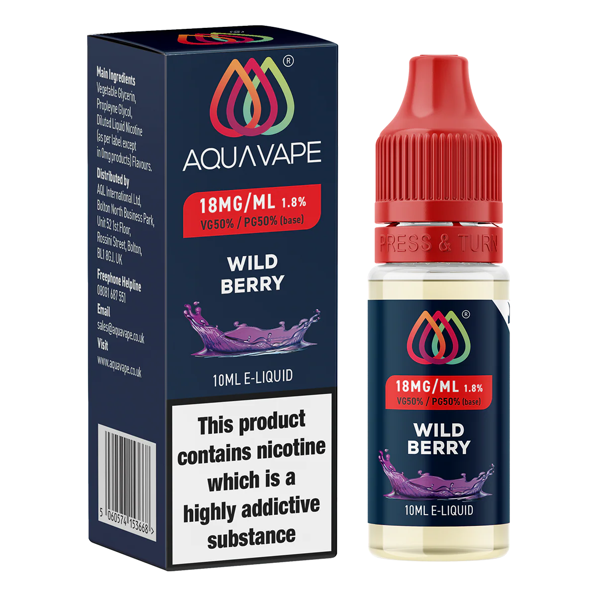 Wild Berry E-Liquid by Aquavape - 10ml - Image 2