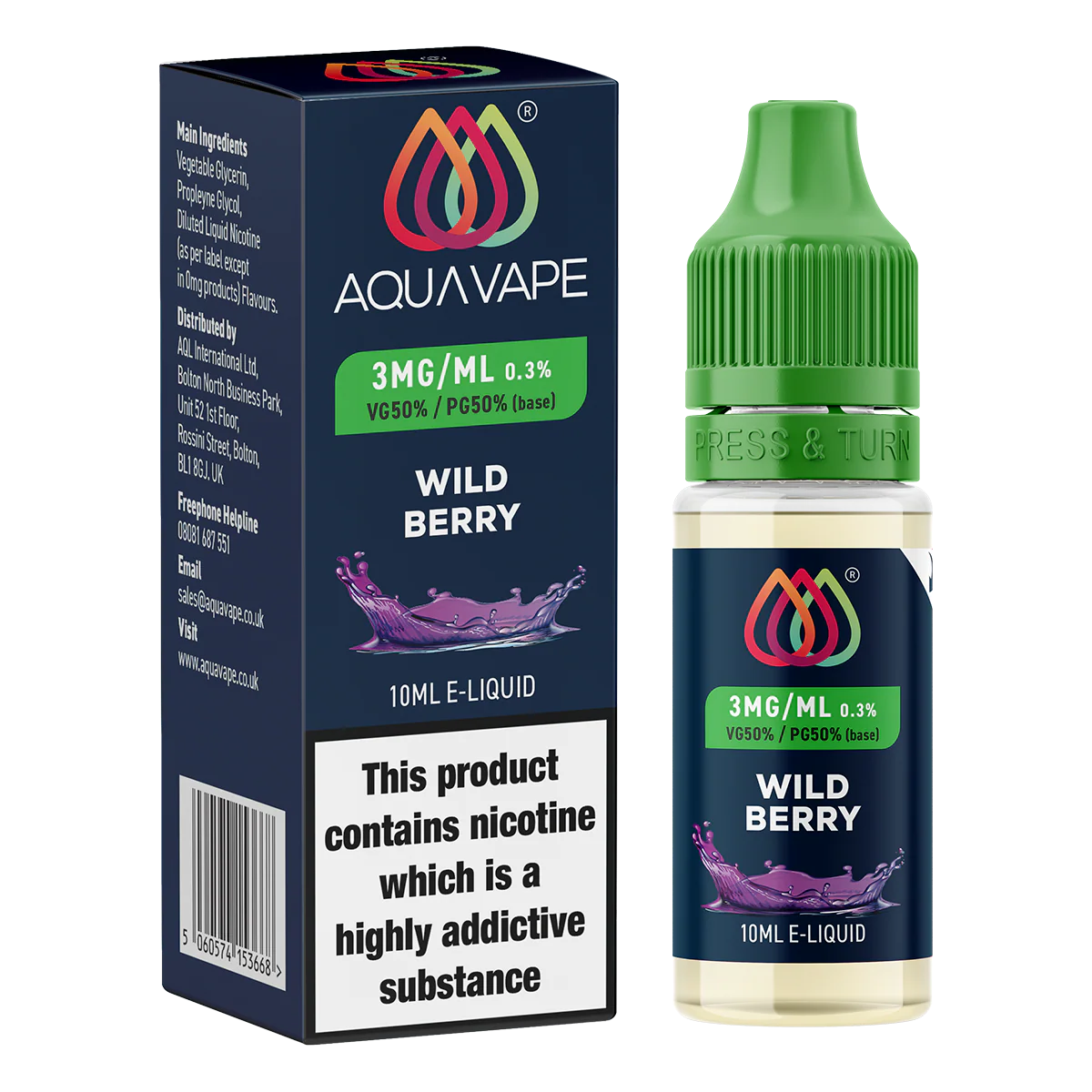 Wild Berry E-Liquid by Aquavape - 10ml - Image 3