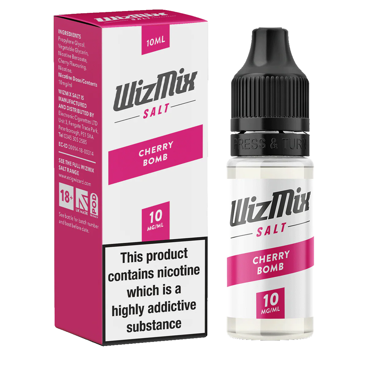 Wizmix Salt Cherry Bomb - 10ml - Image 2