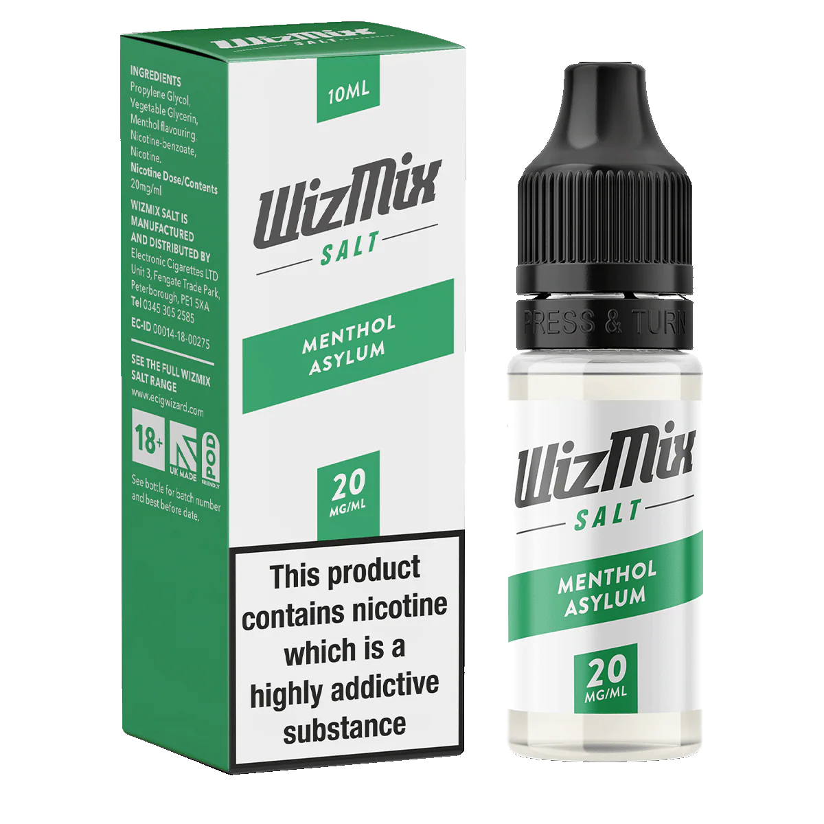 Wizmix Salt Menthol Asylum - 10ml - Image 2