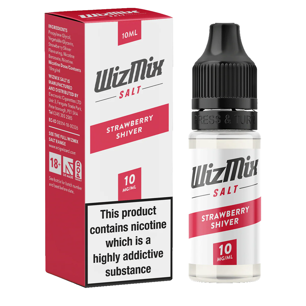 Wizmix Salt Strawberry Shiver - 10ml - Image 2